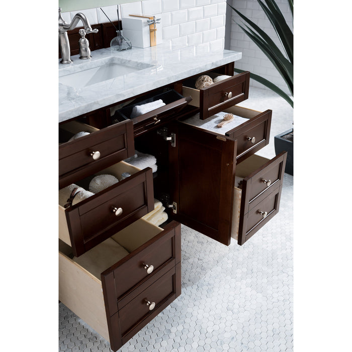 Burnished Mahogany / Carrara White - 3 Faucet Holes