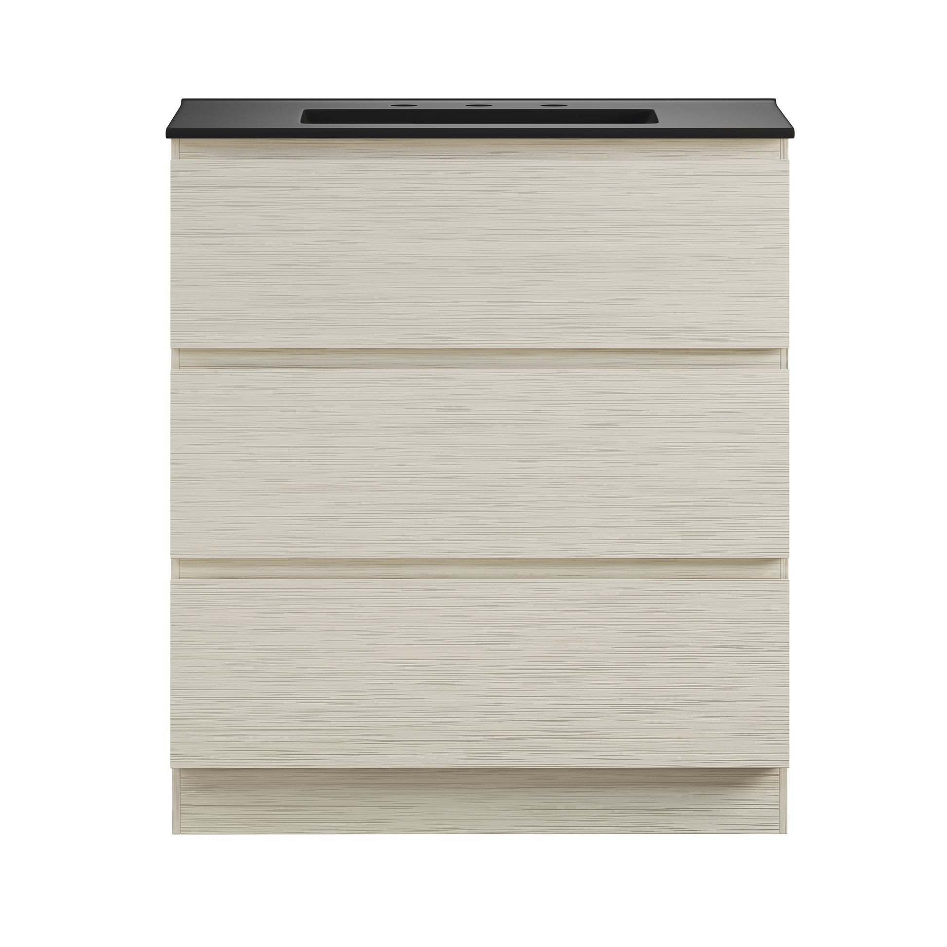 White Oak / Matte Black / 3-Hole