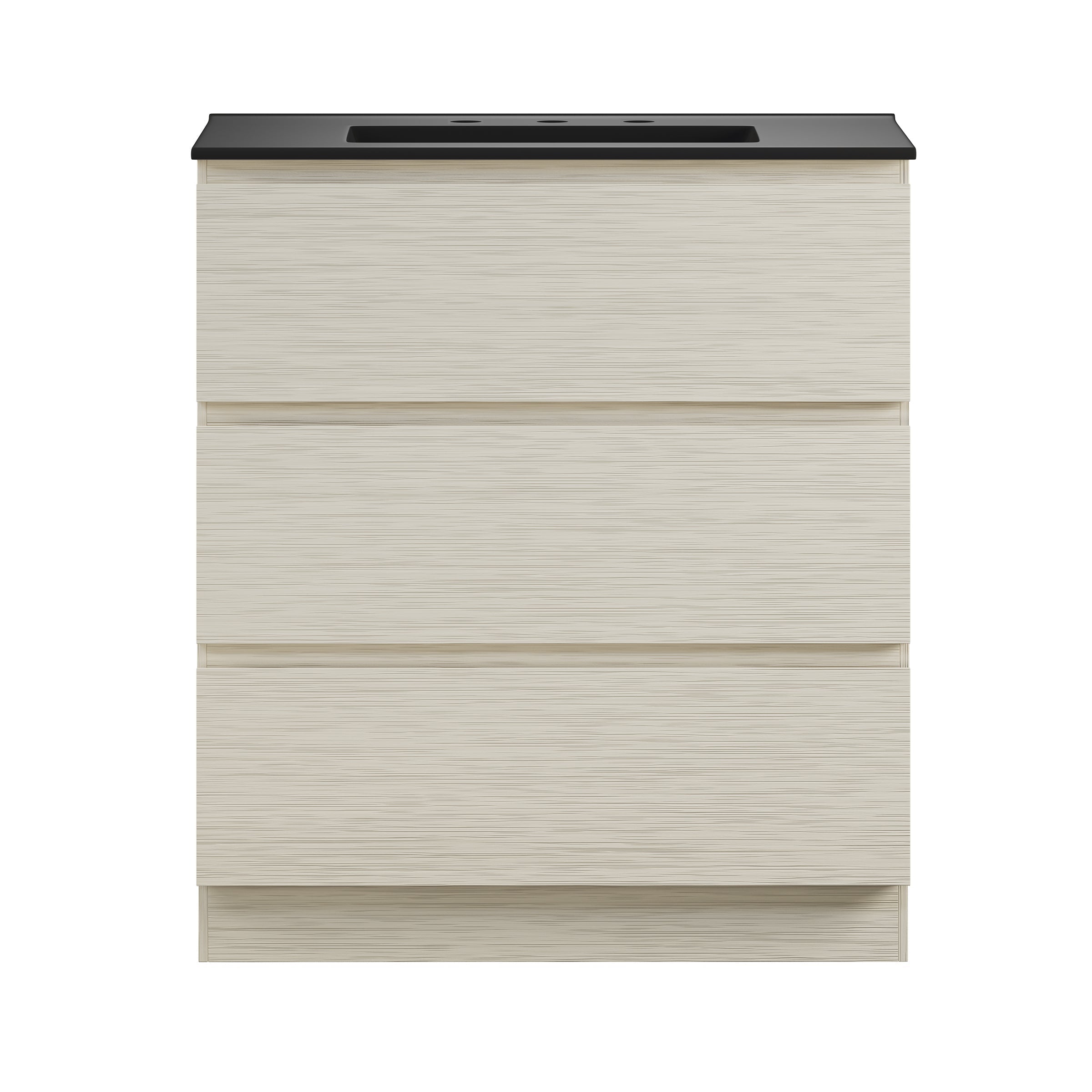 White Oak / Matte Black / 3-Hole