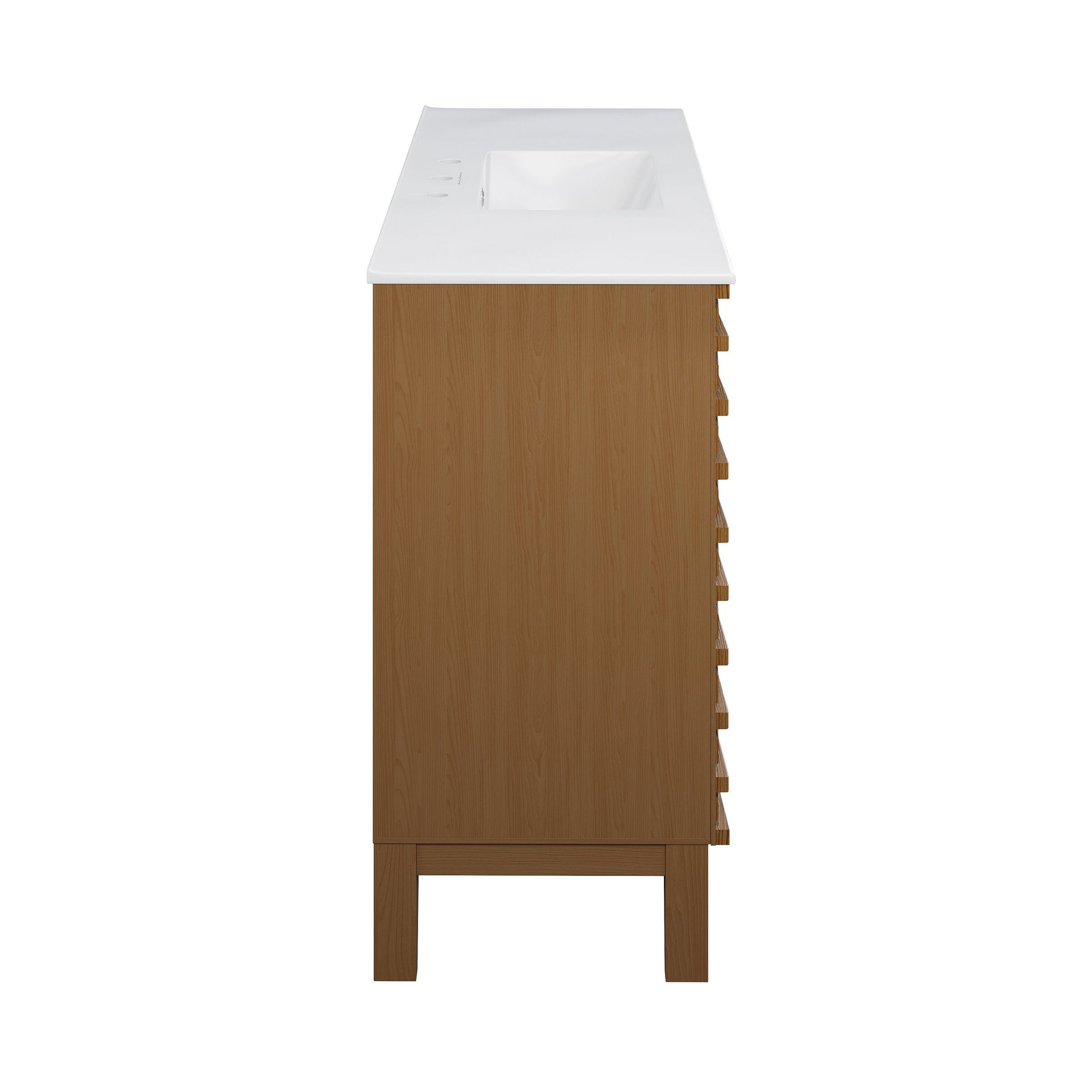 Brown Oak / Glossy White / 3-Hole