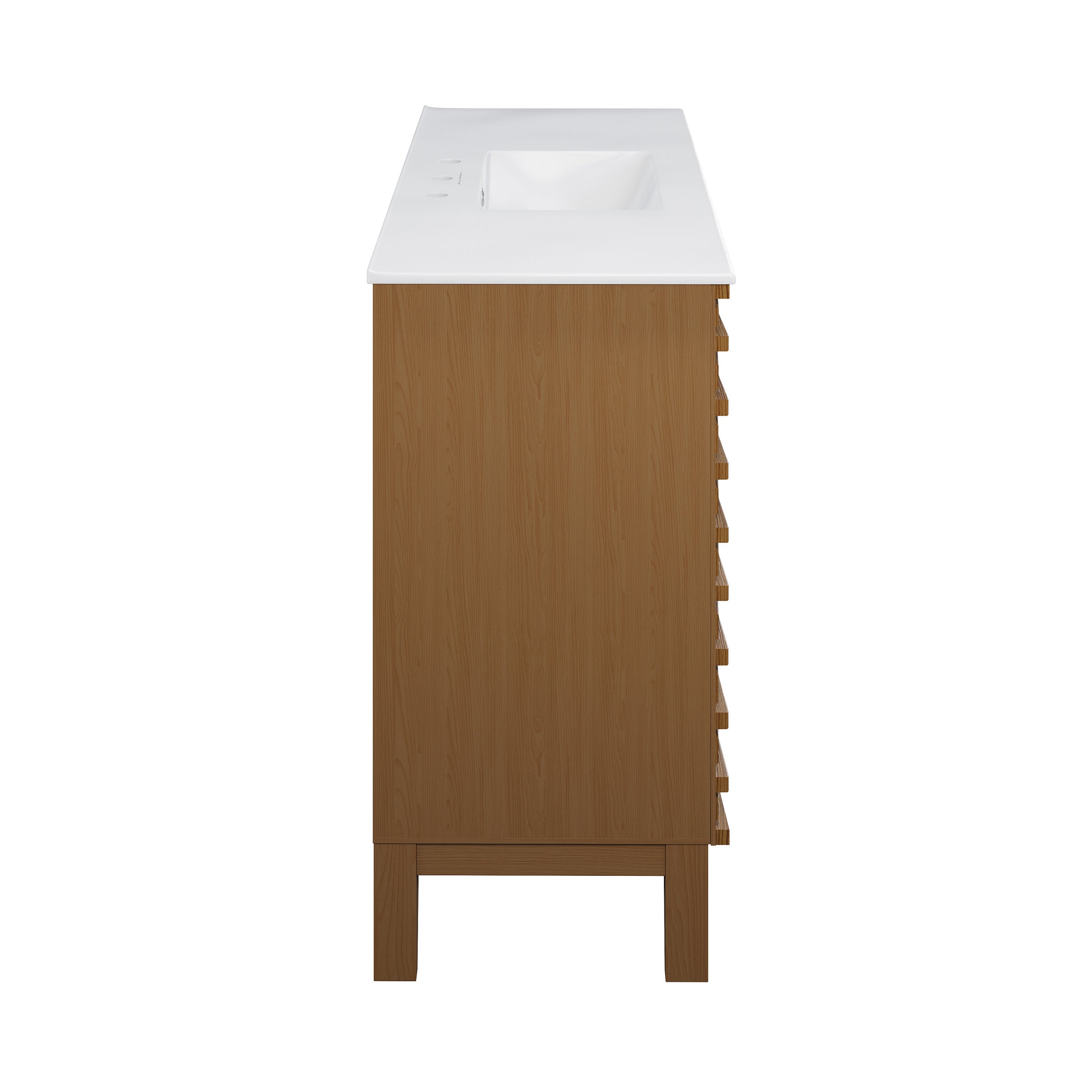 Brown Oak / Glossy White / 3-Hole