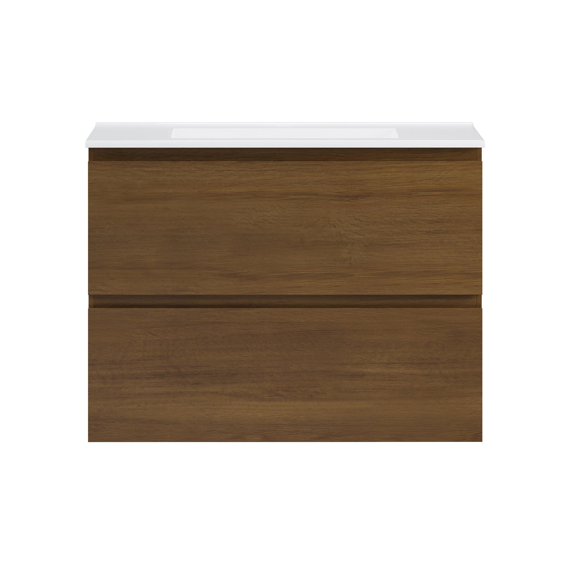Brown Oak / Glossy White / 1-Hole