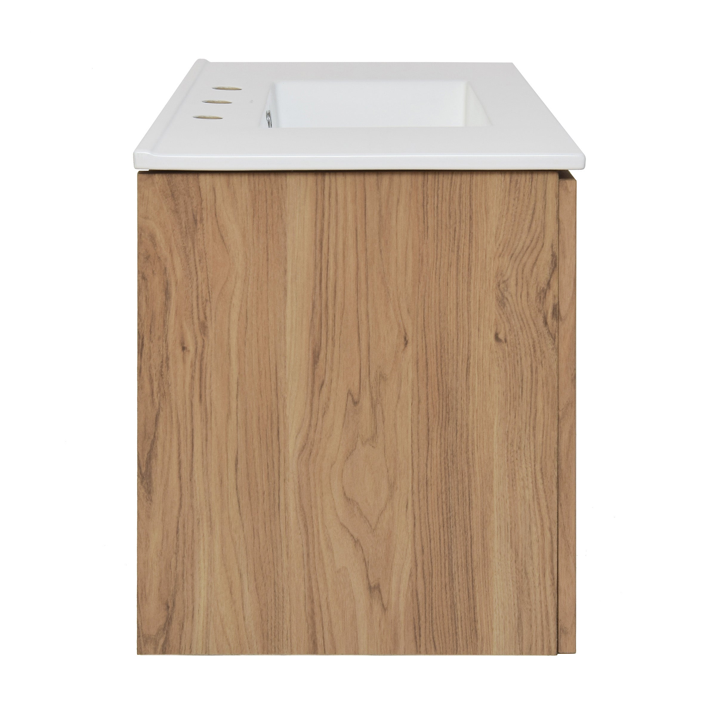 Golden Oak / White / 3-Hole