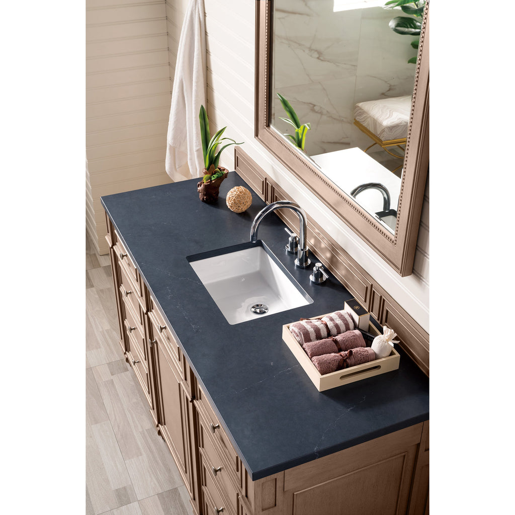 Whitewashed Walnut / Charcoal Soapstone - 3 Faucet Holes