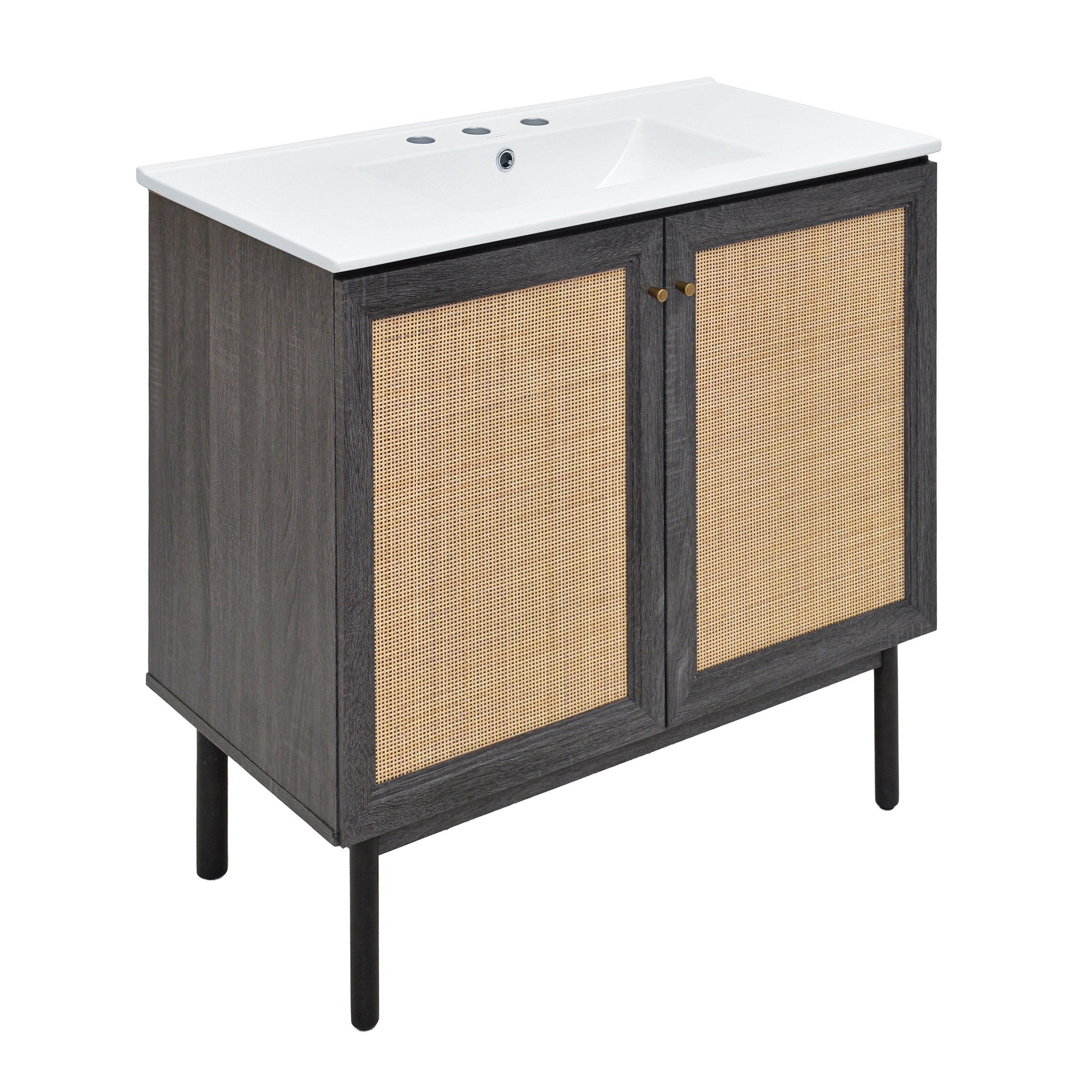 Black Oak / White / 3-Hole