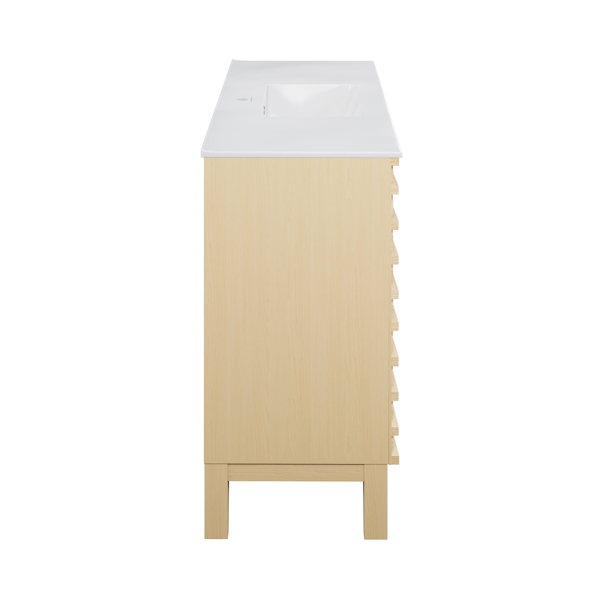 Natural Oak / Glossy White / 1-Hole