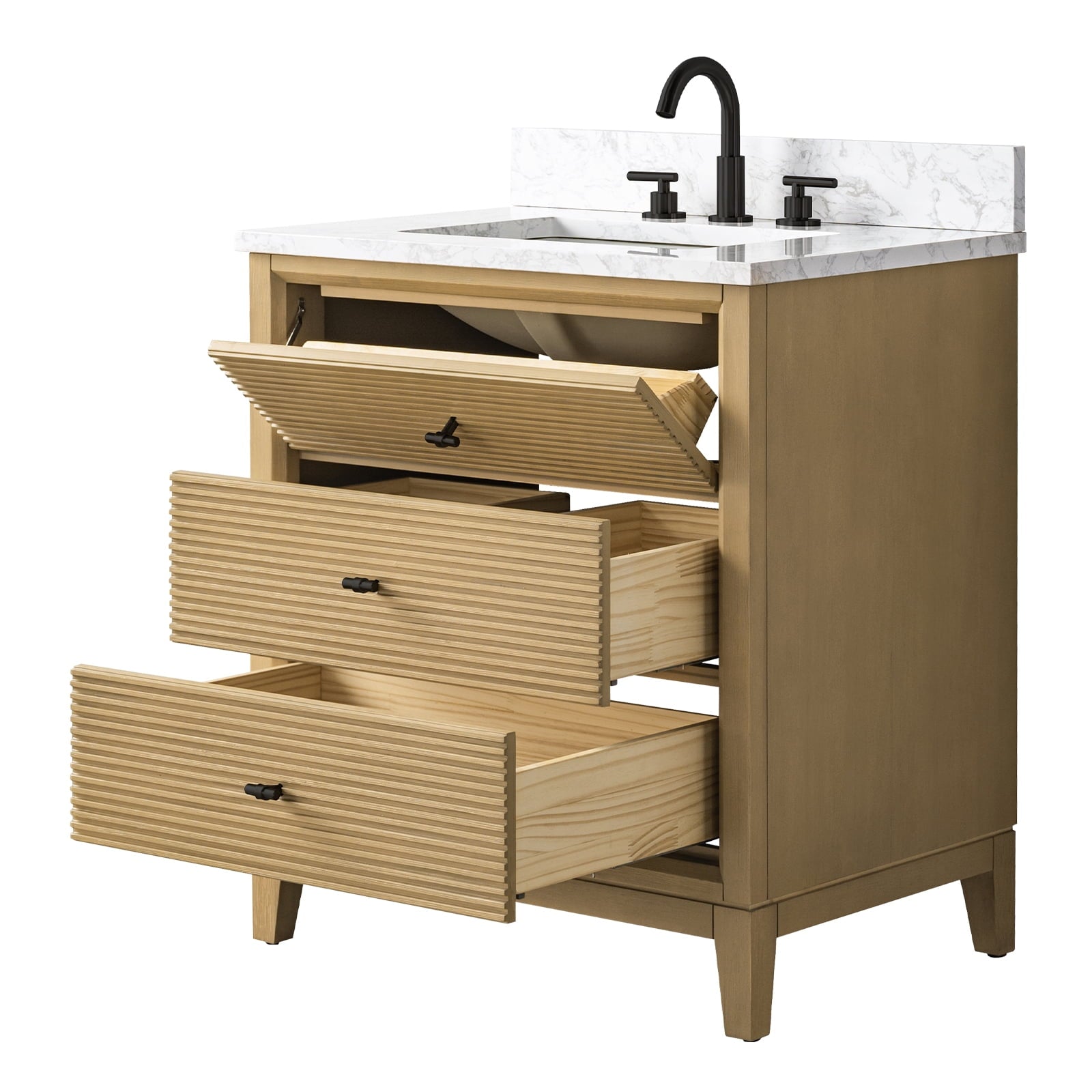 Linear Natural Oak / Matte Black