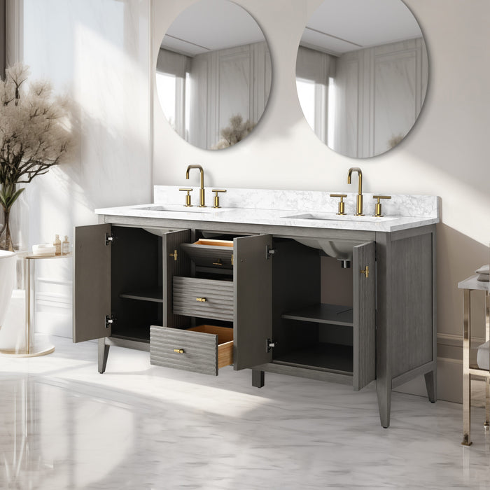 Linear Driftwood Gray / Golden Brushed