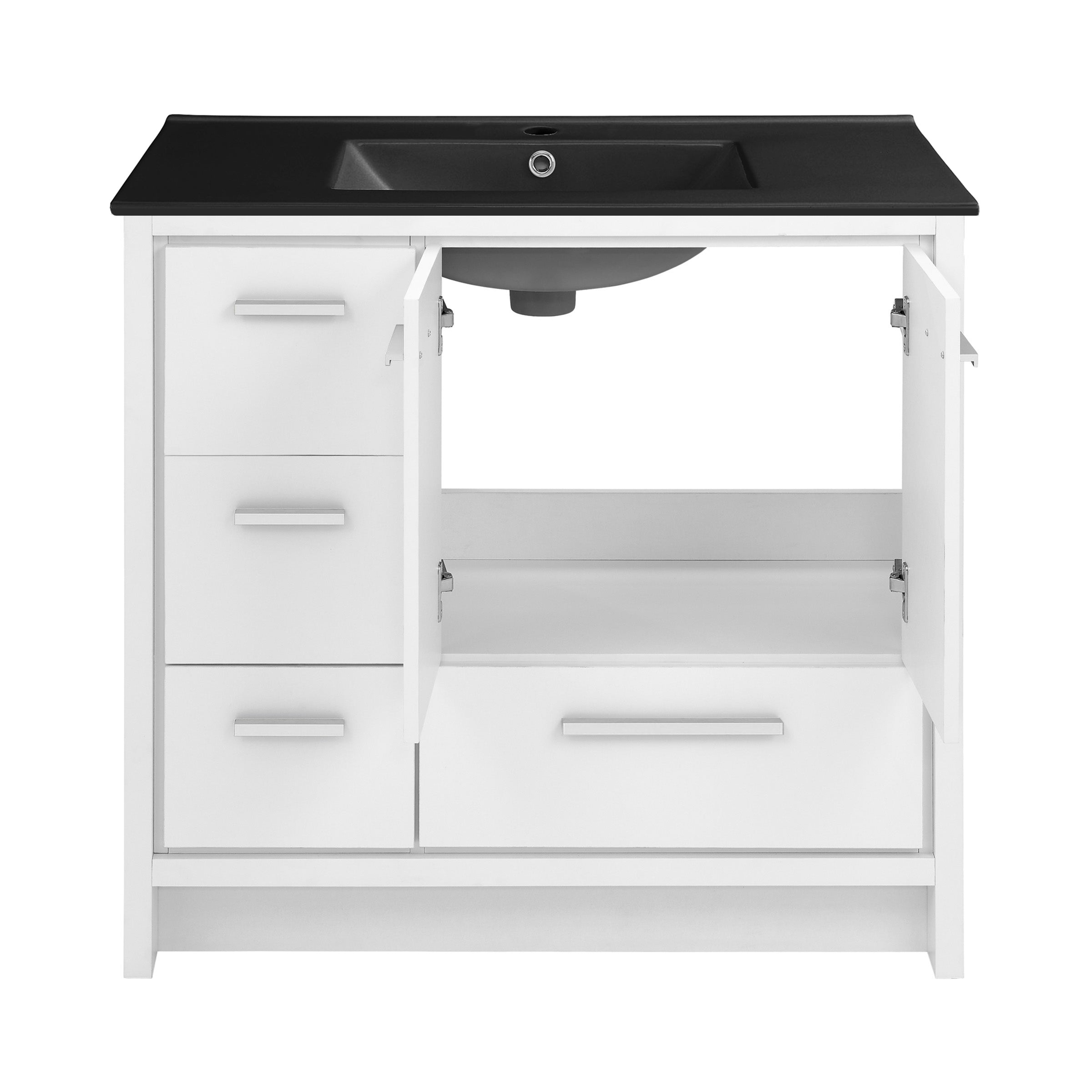 White / Matte Black / 1-Hole