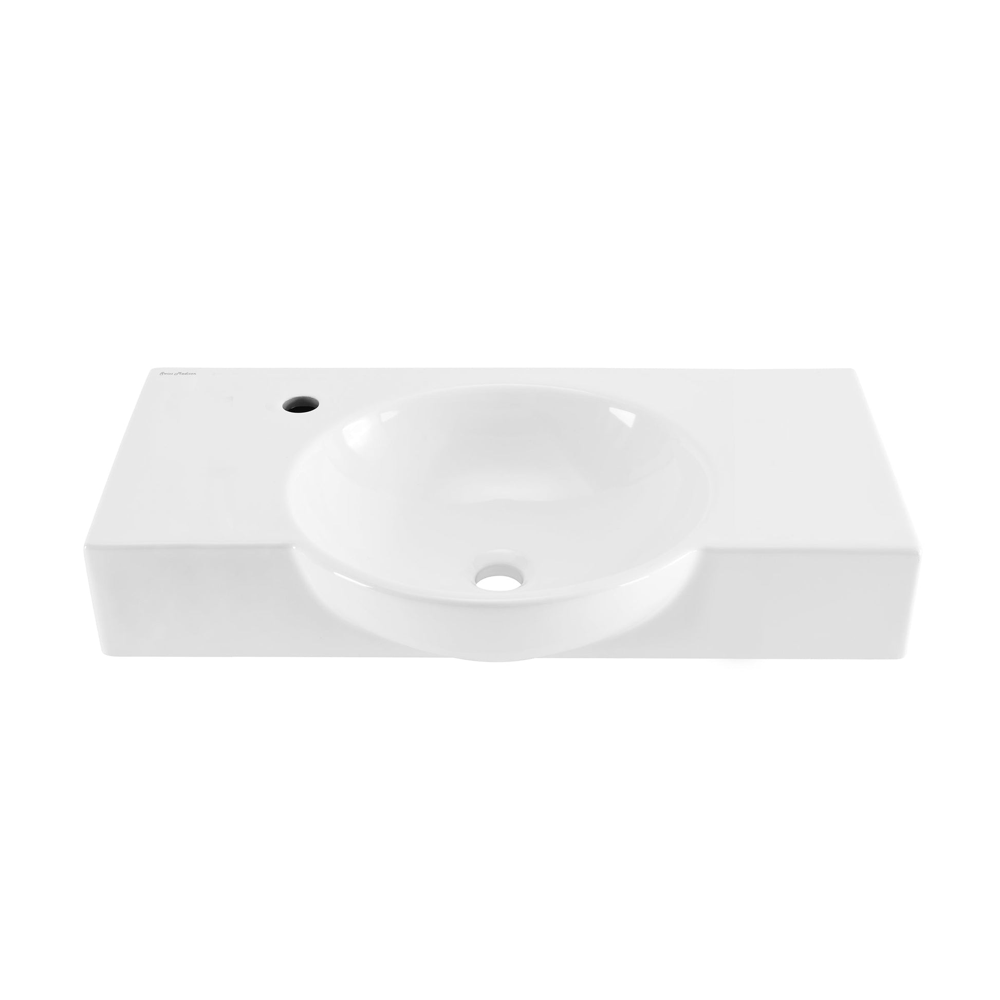 Glossy White / 1-Hole / Left
