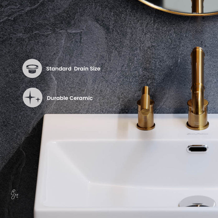 Brushed Gold / White / 3-Hole