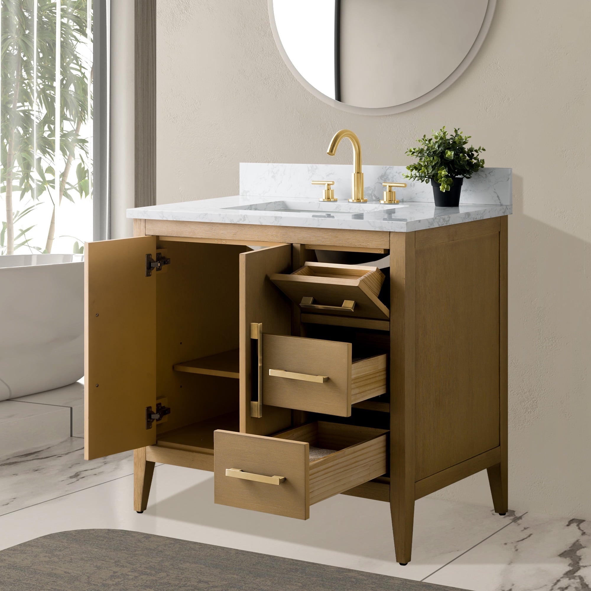 Natural Oak / Golden Brushed