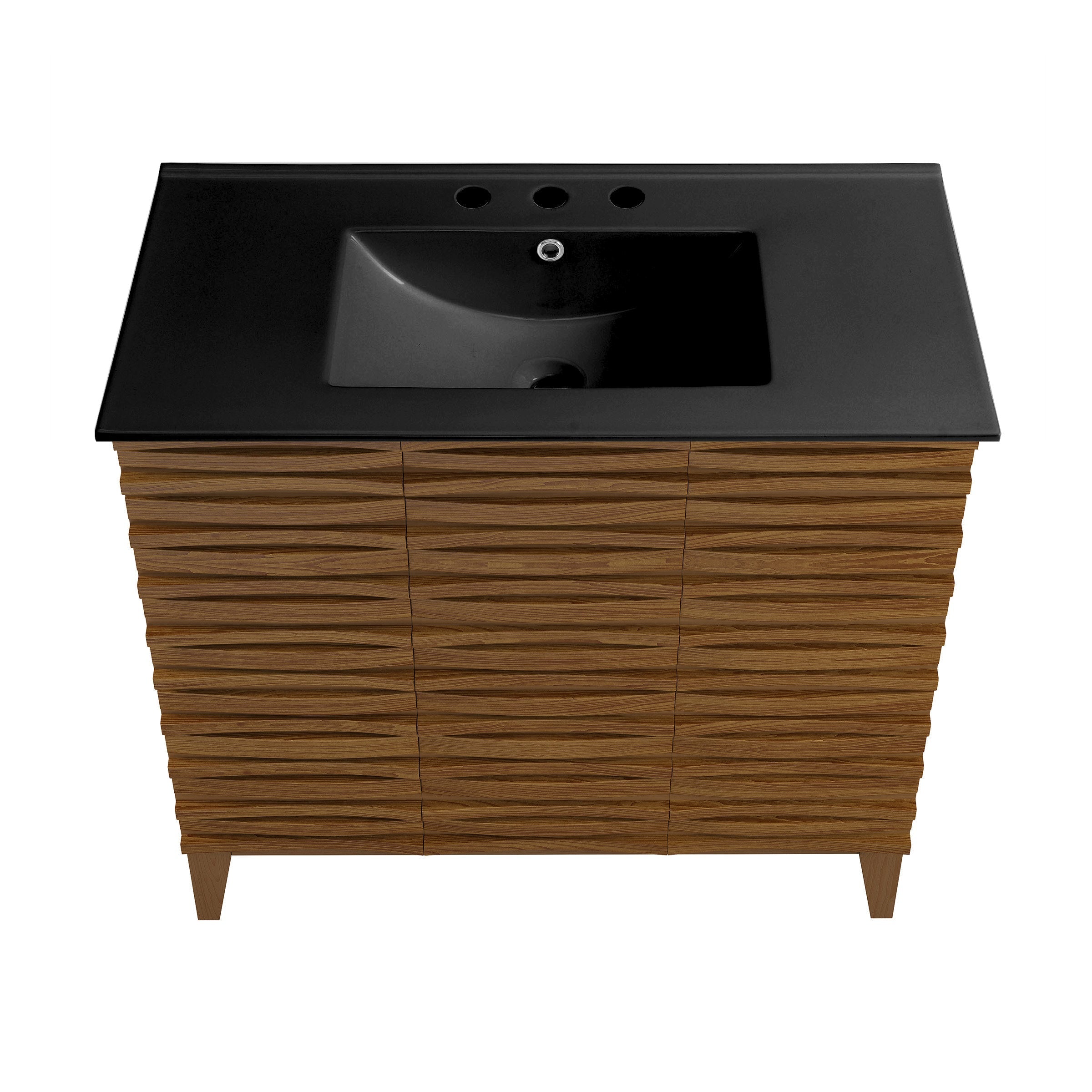Brown Oak / Matte Black / 3-Hole