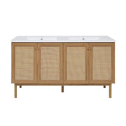 Golden Oak / White / 1-Hole