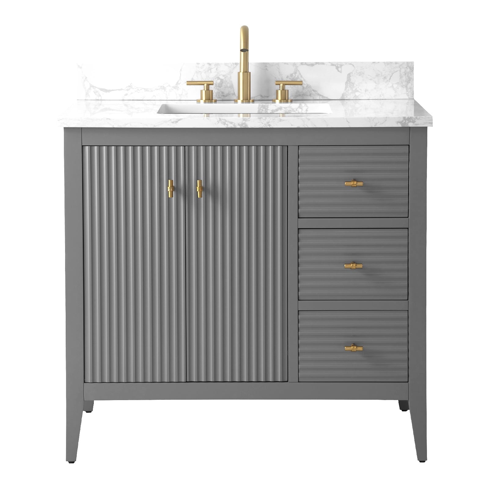 Linear Cashmere Gray / Golden Brushed