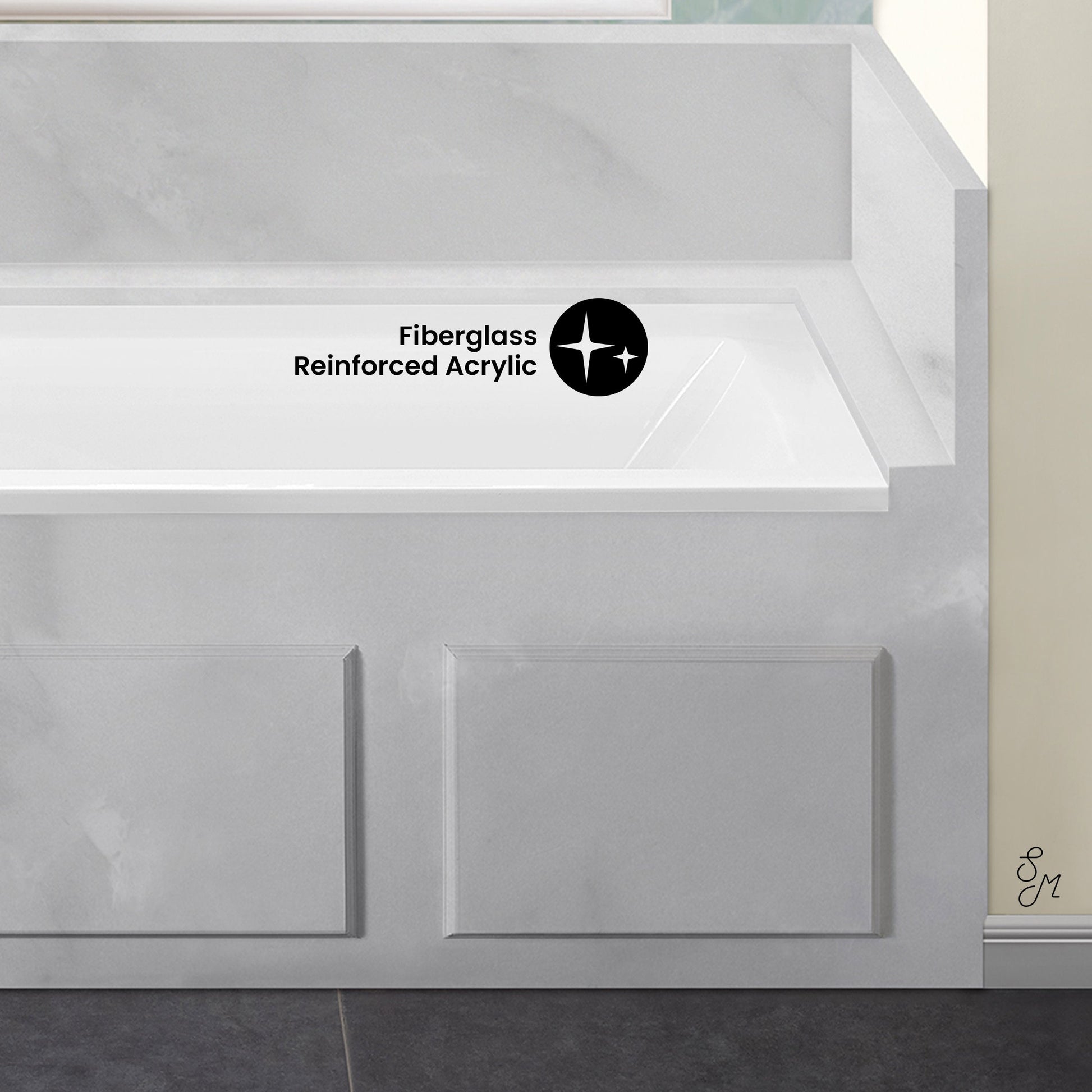 Glossy White / Alcove - No Apron / Left