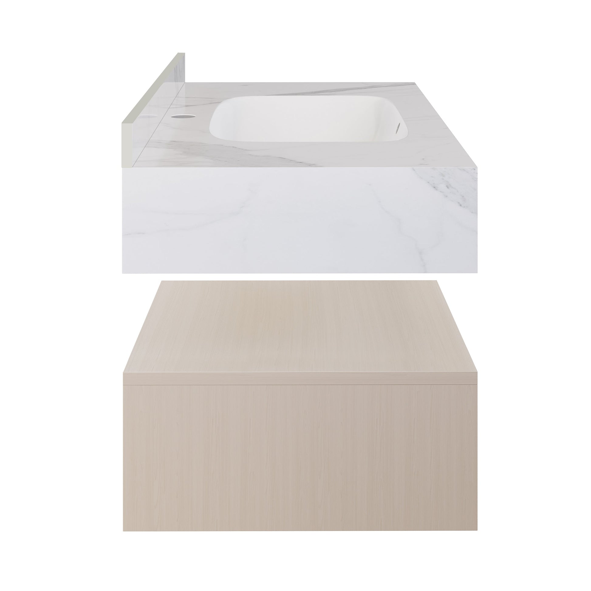 White Oak / White Marble