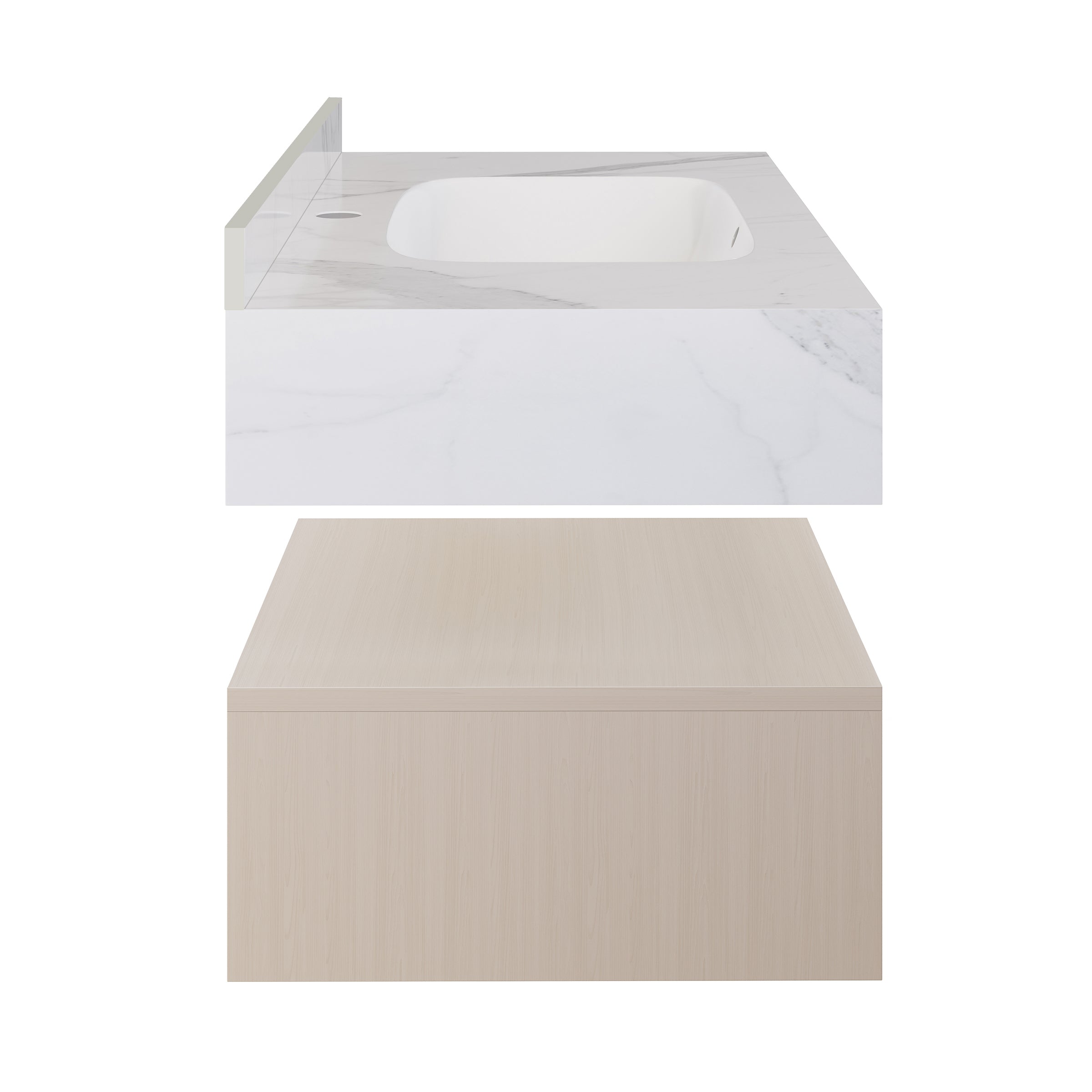 White Oak / White Marble
