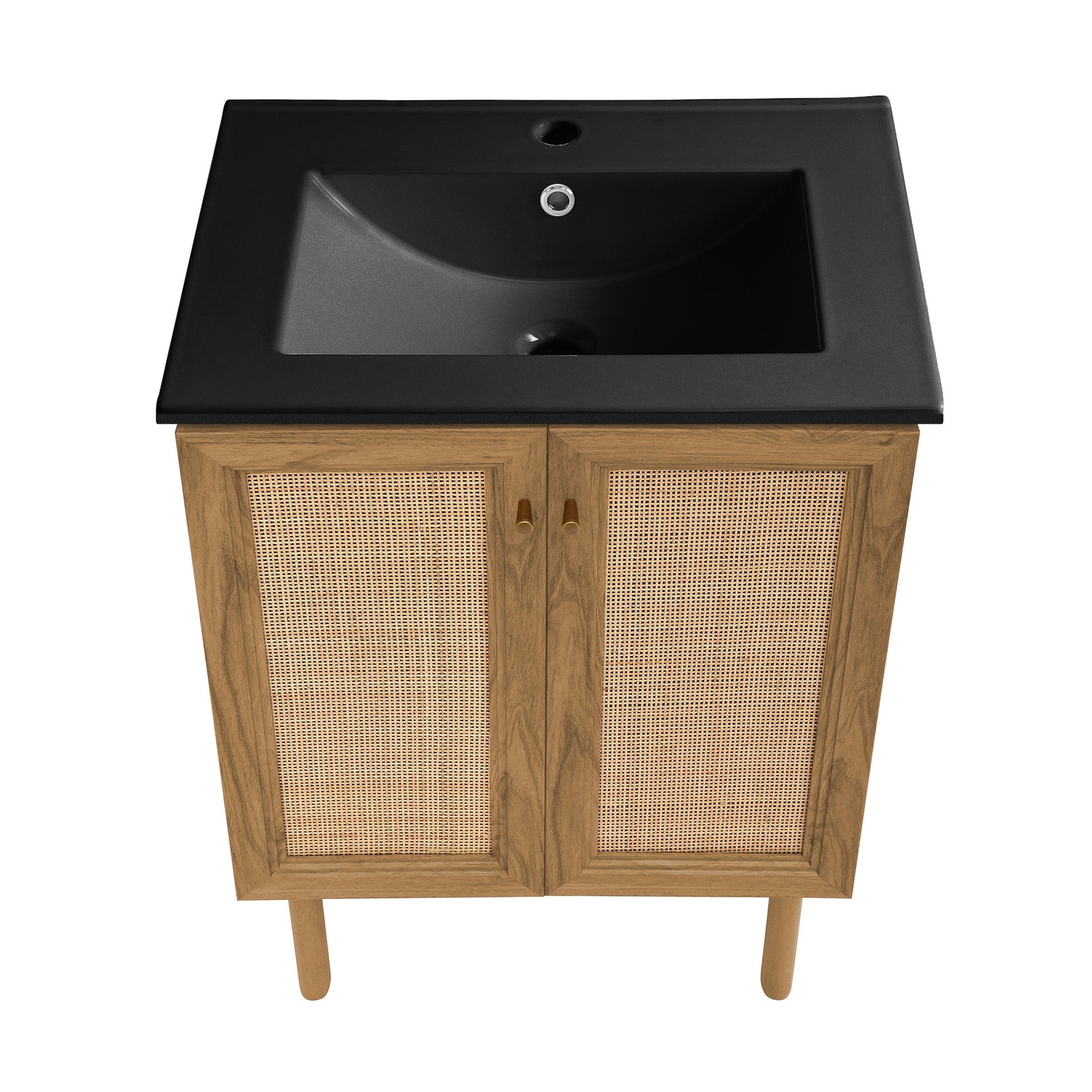 Golden Oak / Matte Black / 1-Hole