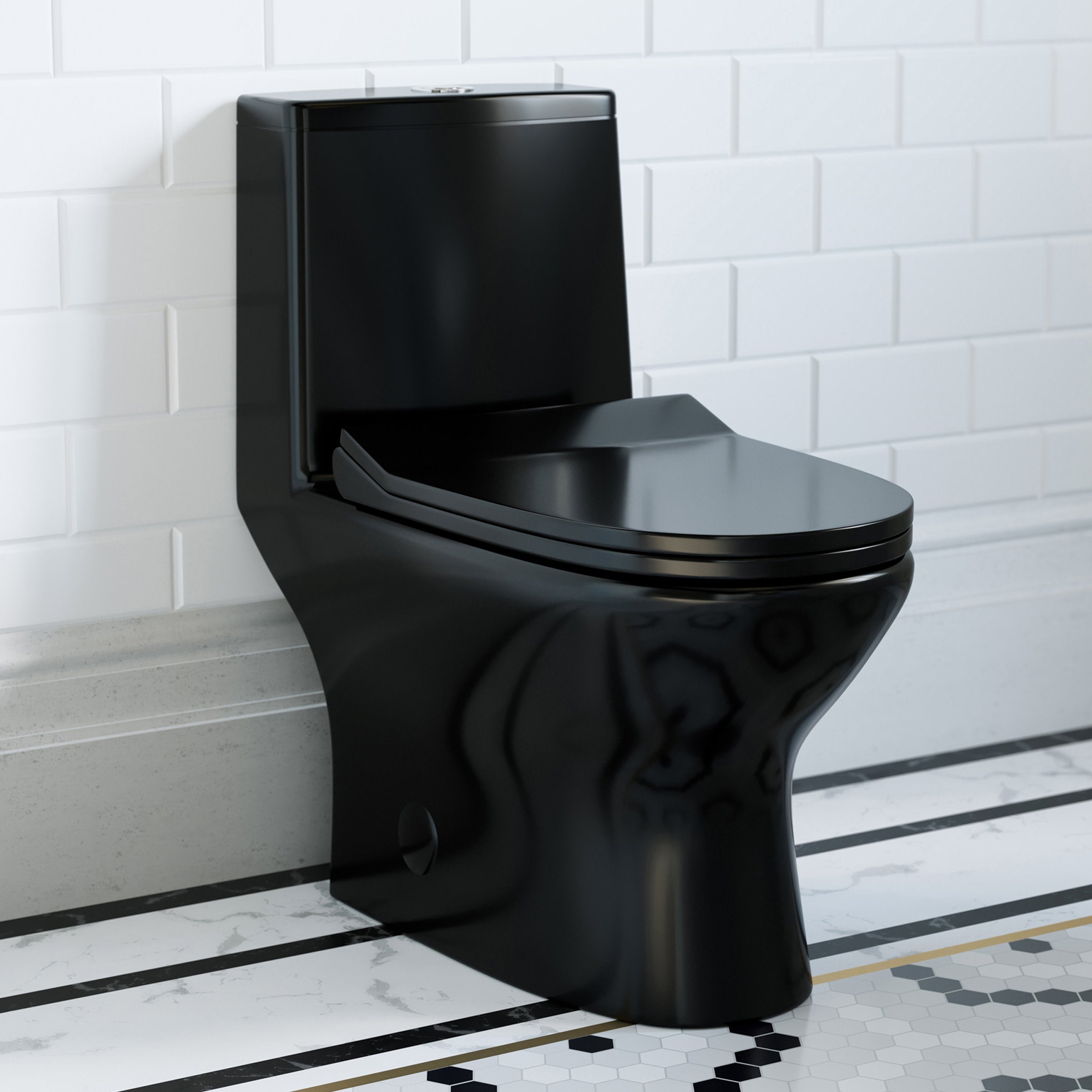 Glossy Black / Dual - Top / Chrome