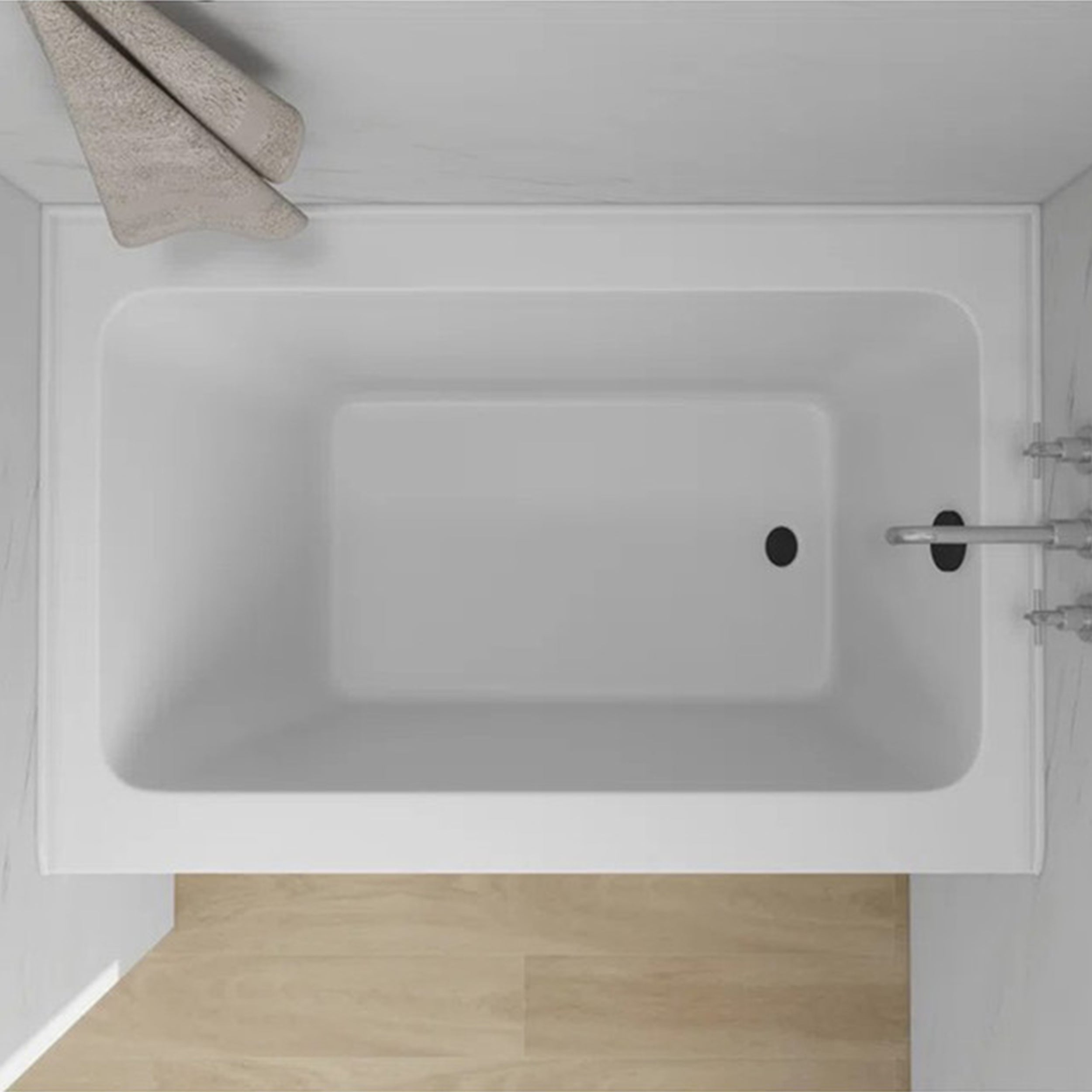 White / Matte Black / Right Drain