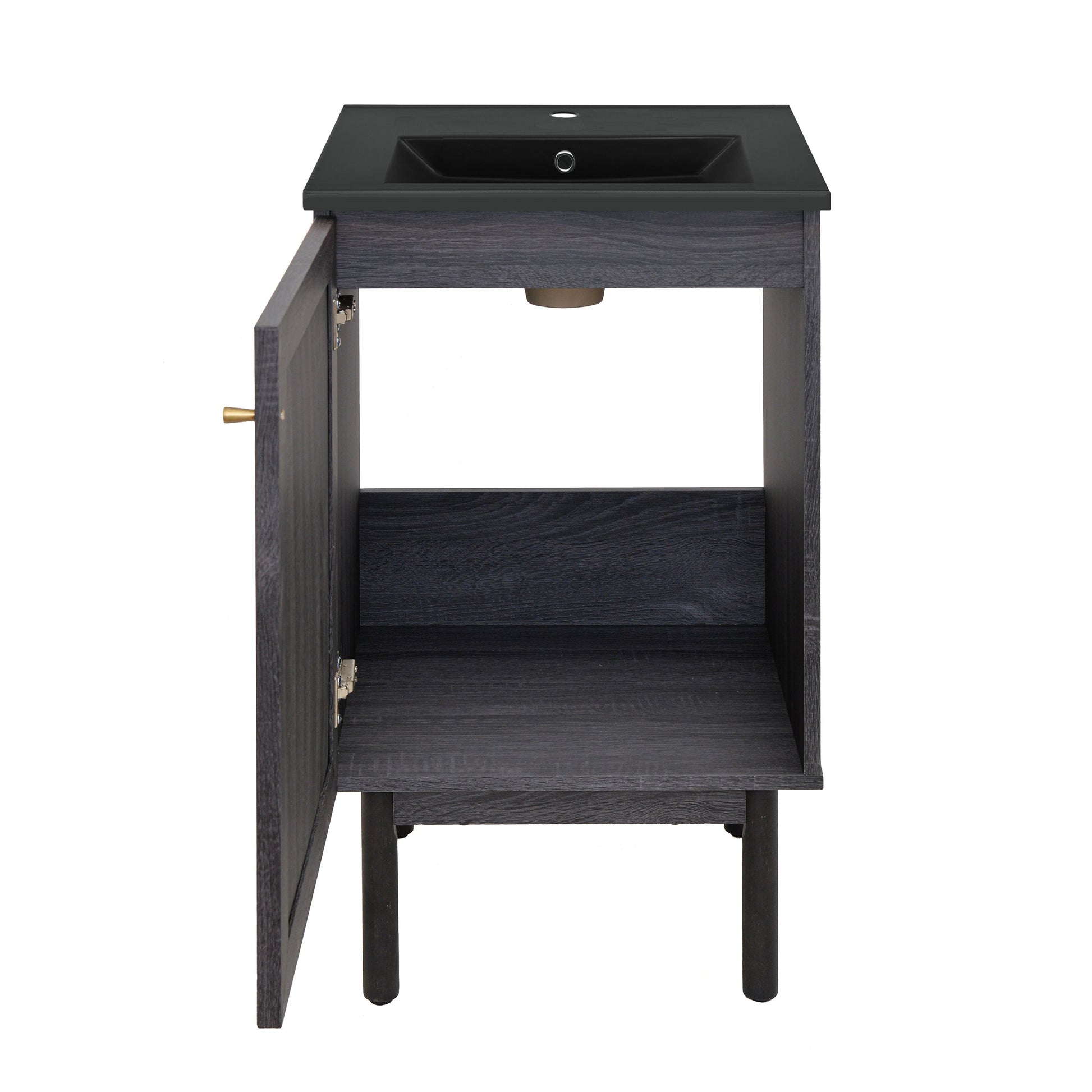 Black Oak / Matte Black / 1-Hole