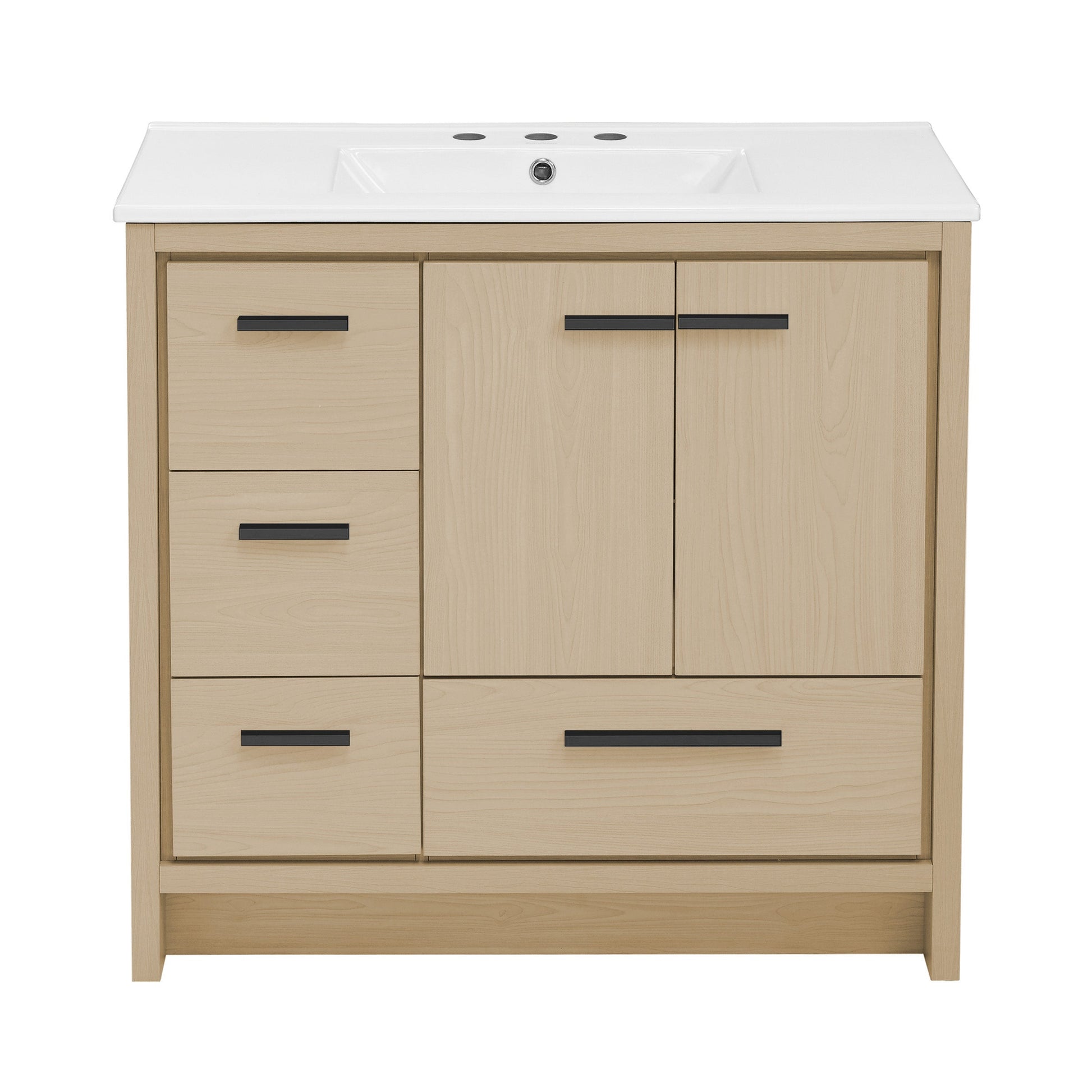 Natural Oak / White / 3-Hole