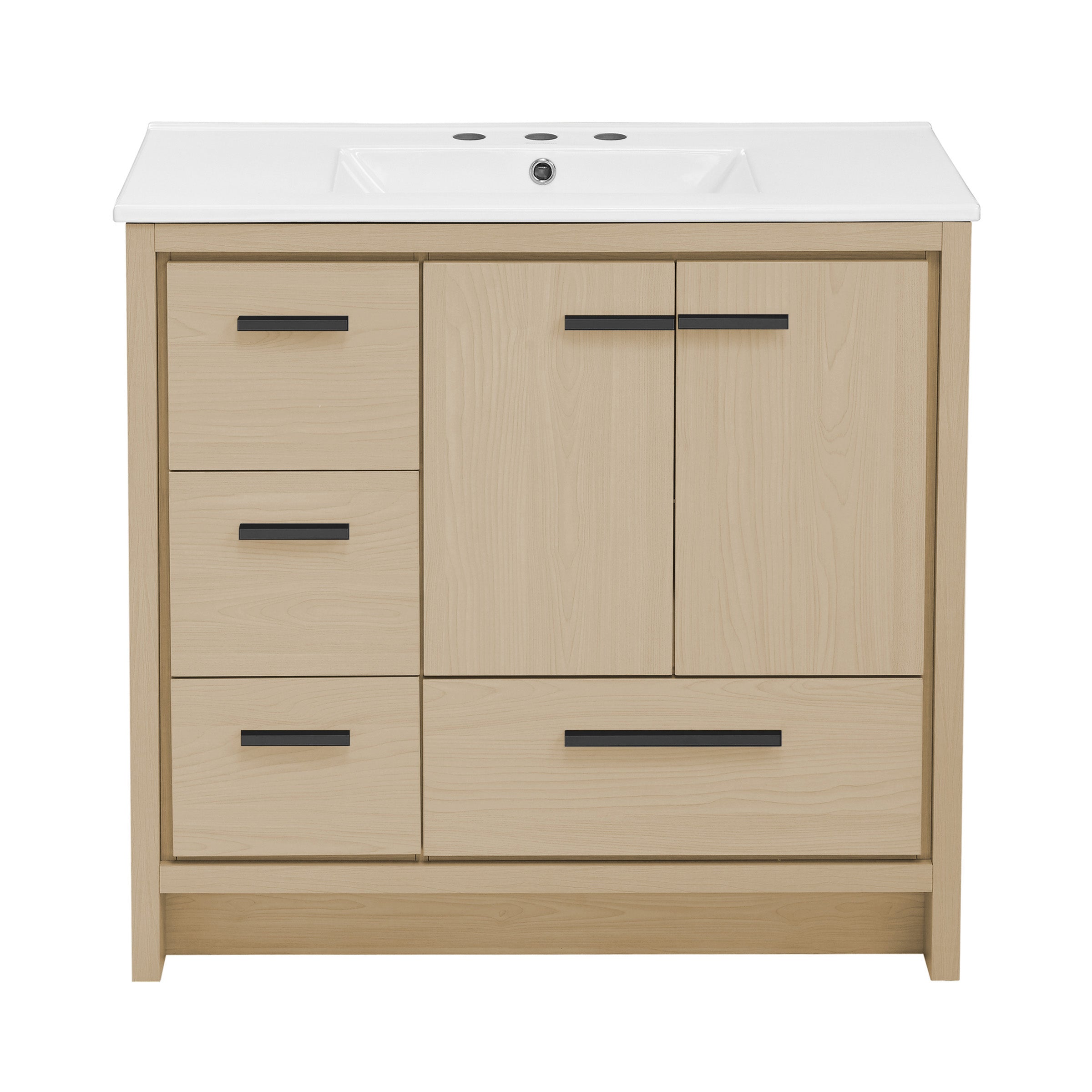 Natural Oak / White / 3-Hole