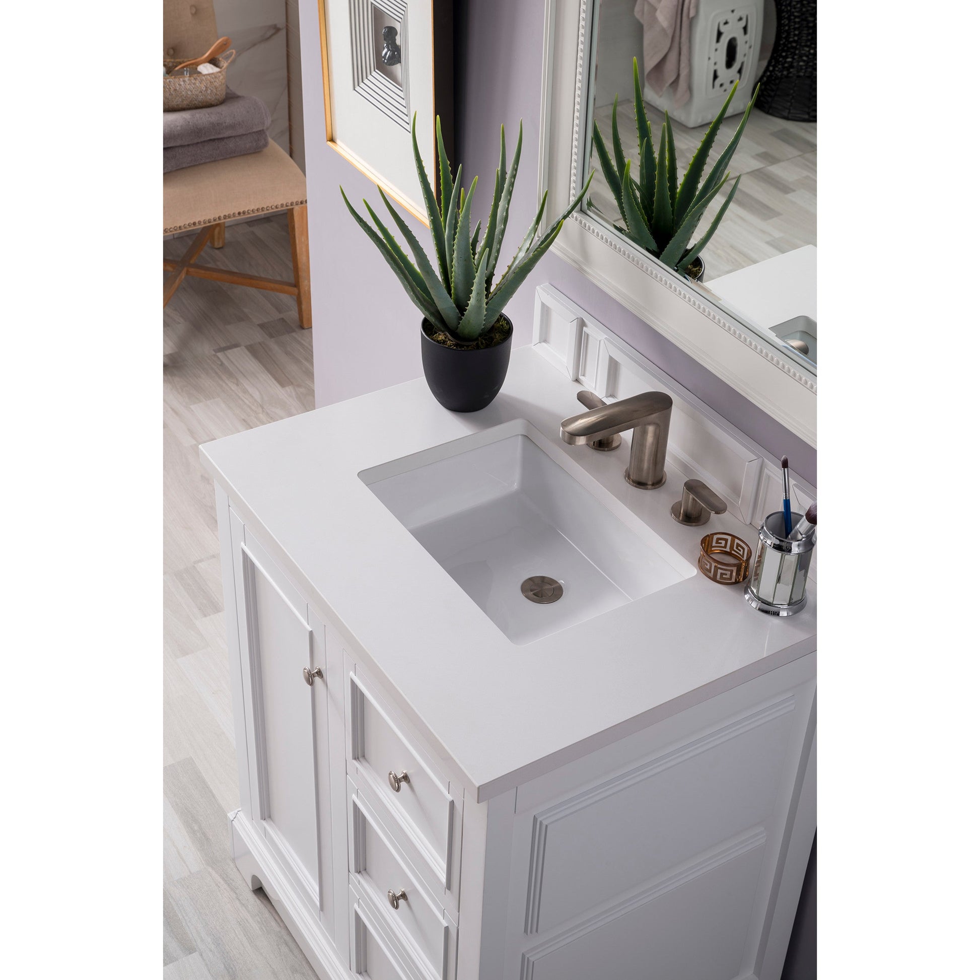 Bright White / White Zeus - 3 Faucet Holes