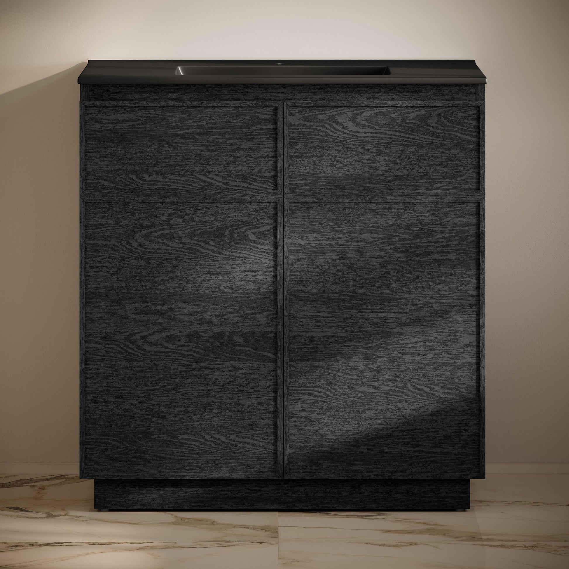 Black Oak / Black / 1-Hole