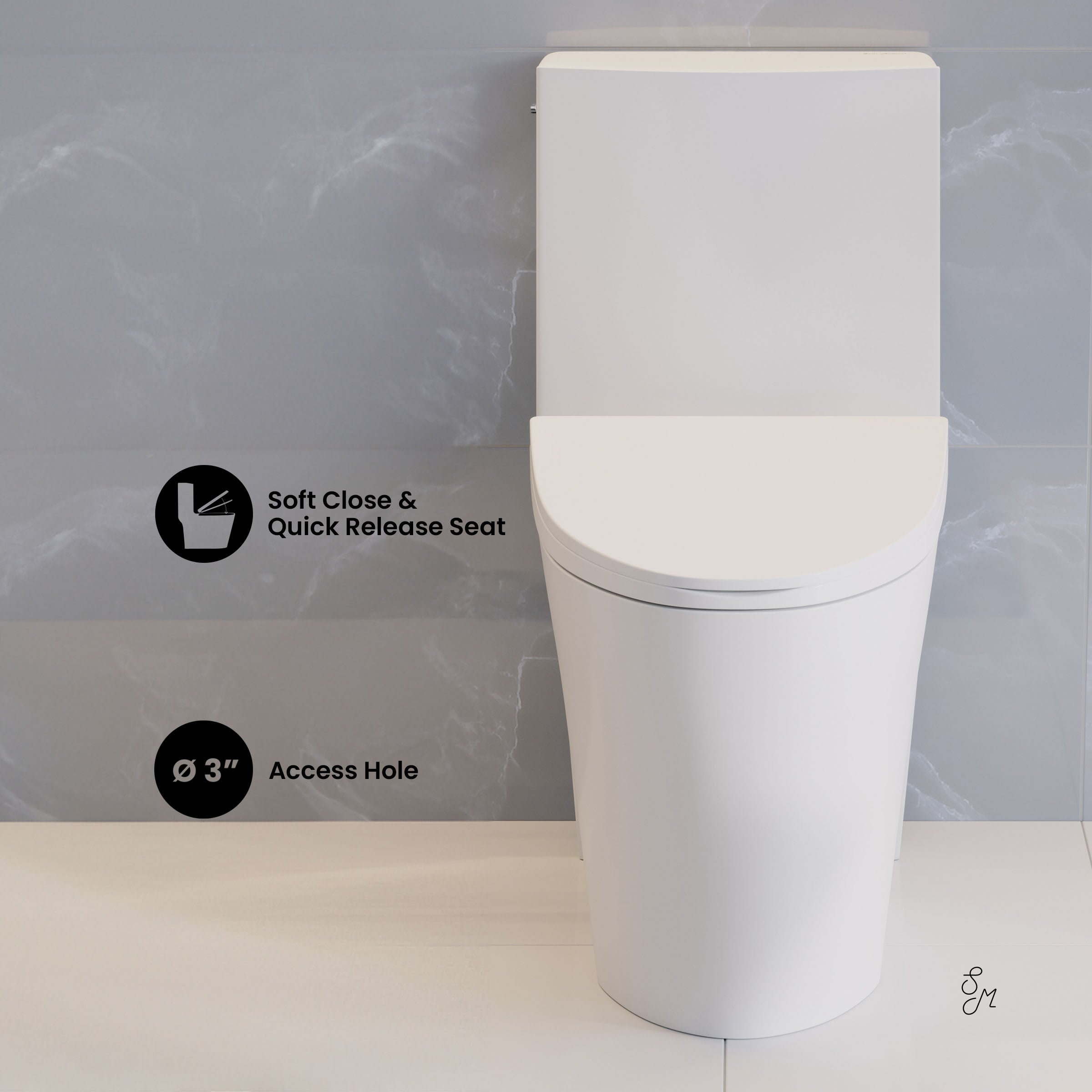 Glossy White / Dual Touchless - Left / Chrome