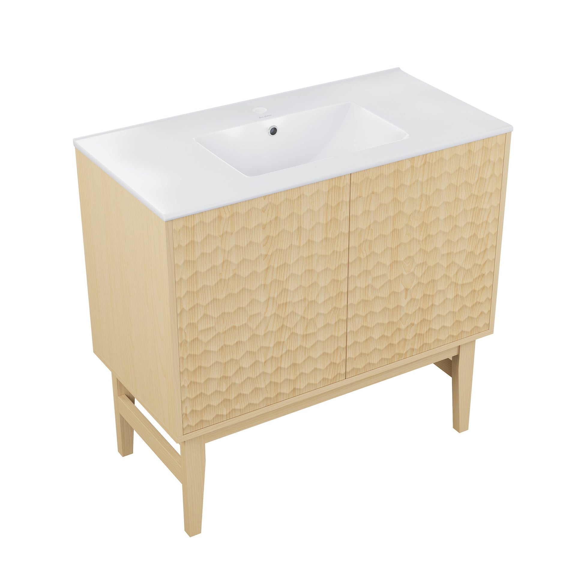 Natural Oak / White / 1-Hole