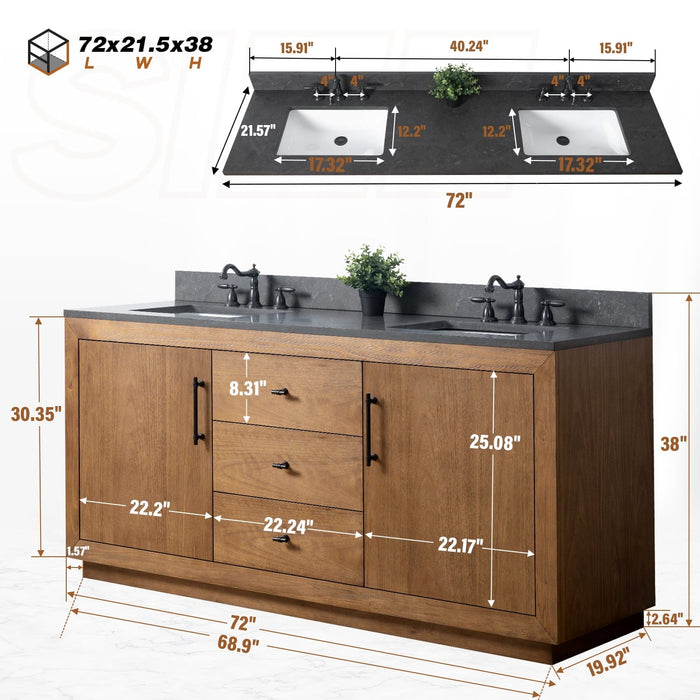 Tan / Black Limestone
