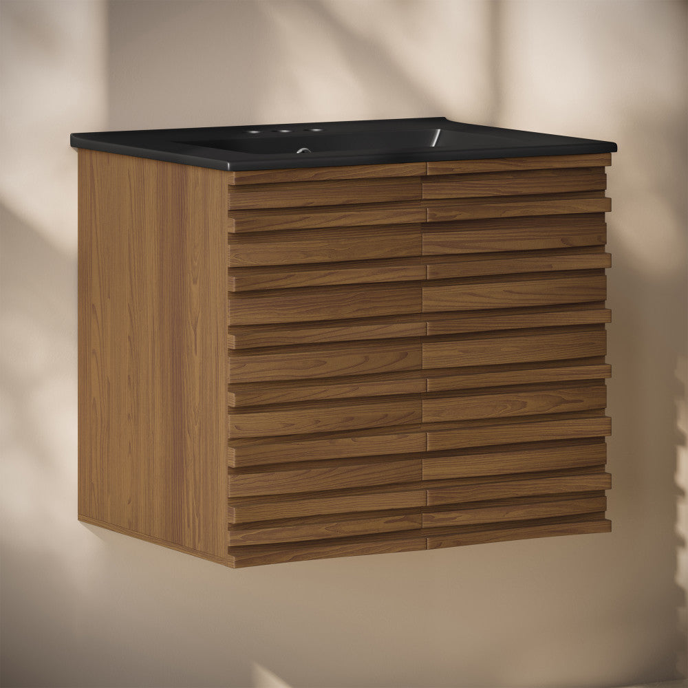 Brown Oak / Black / 3-Hole Center
