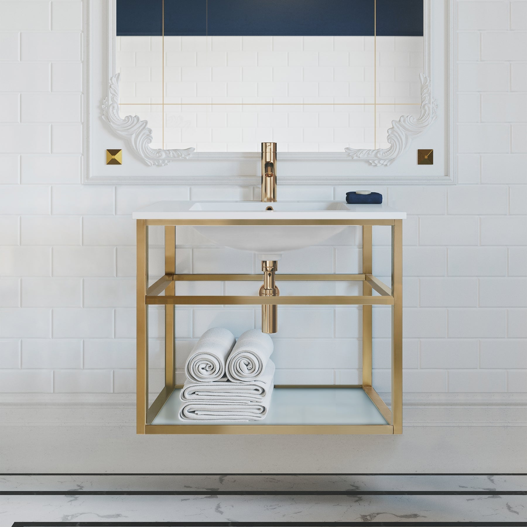 Gold / White / 1-Hole