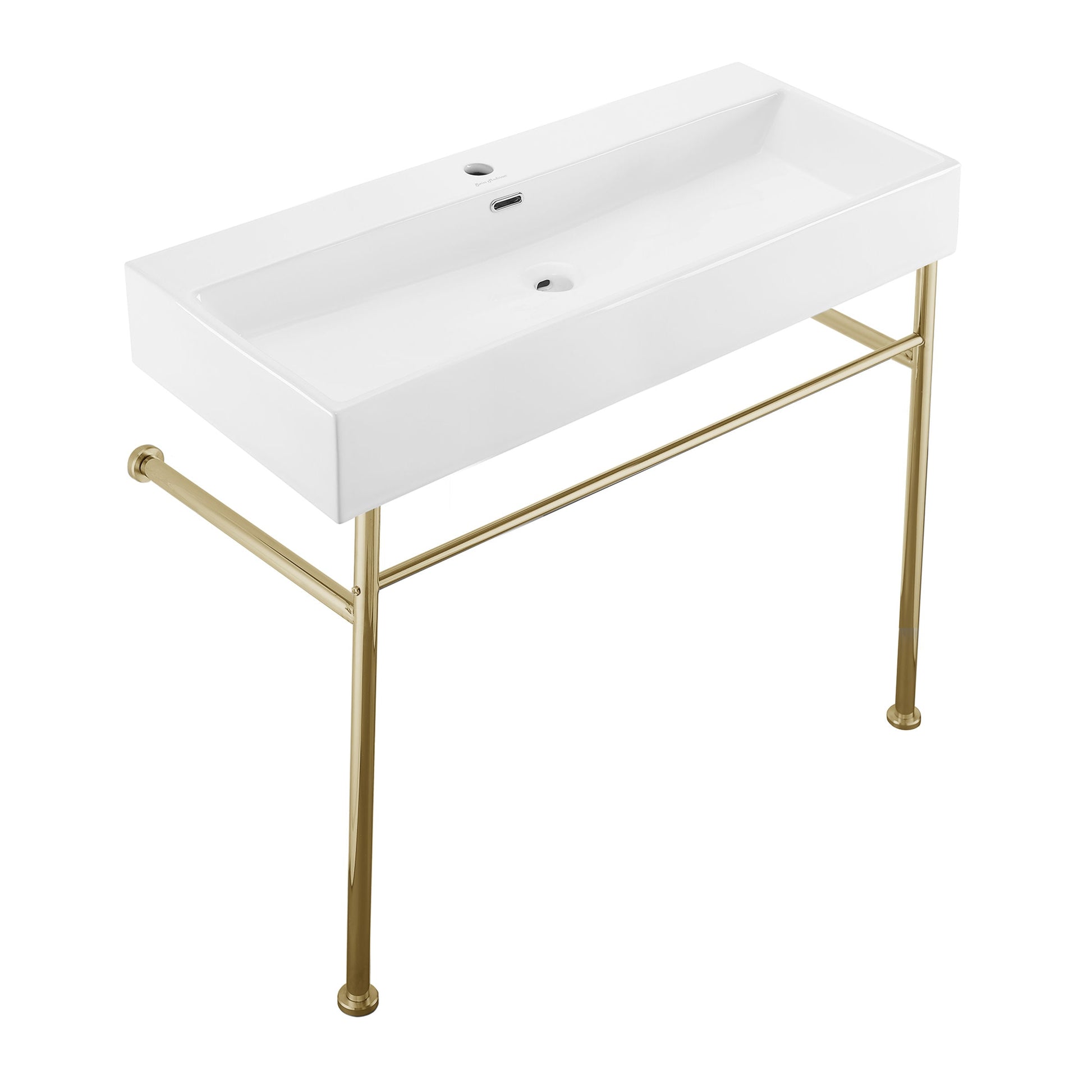 Brsuhed Gold / White / 1-Hole