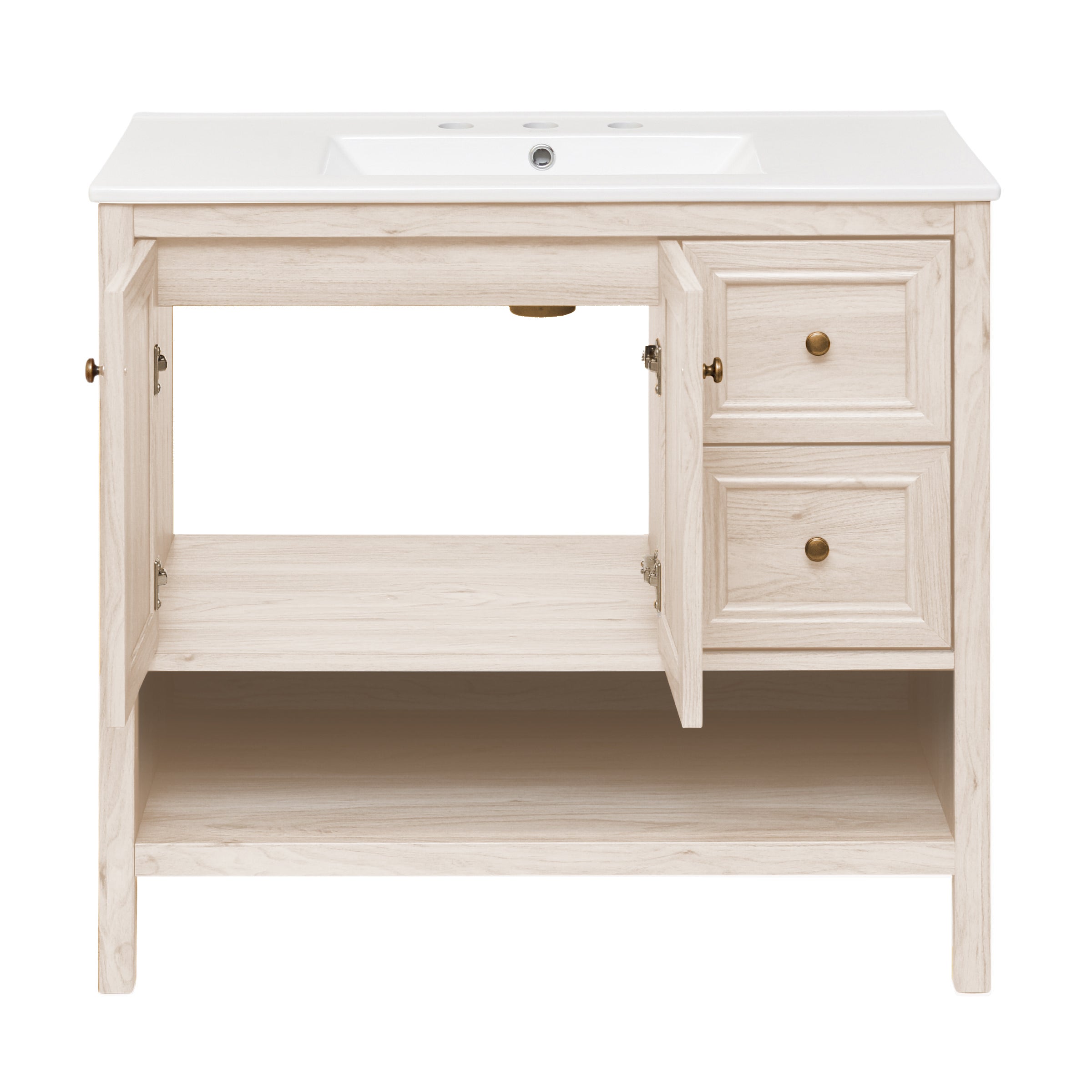 White Oak / White / 3-Hole