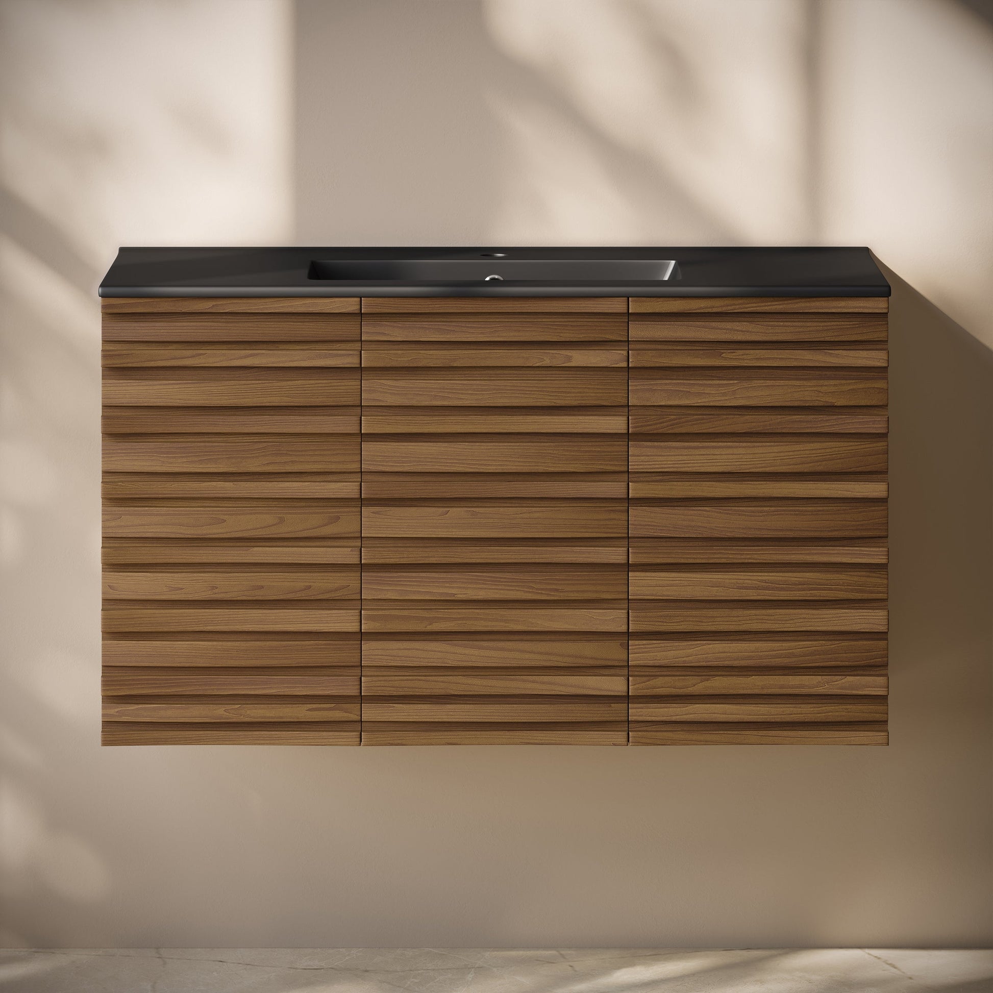 Brown Oak / Black / 1-Hole
