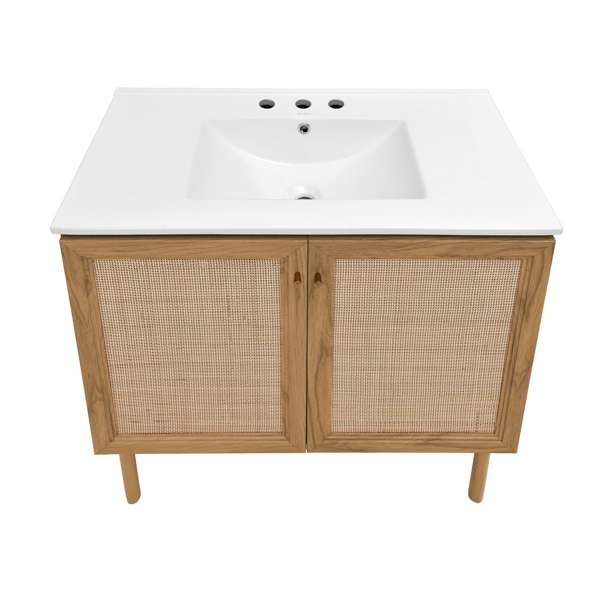 Golden Oak / White / 3-Hole