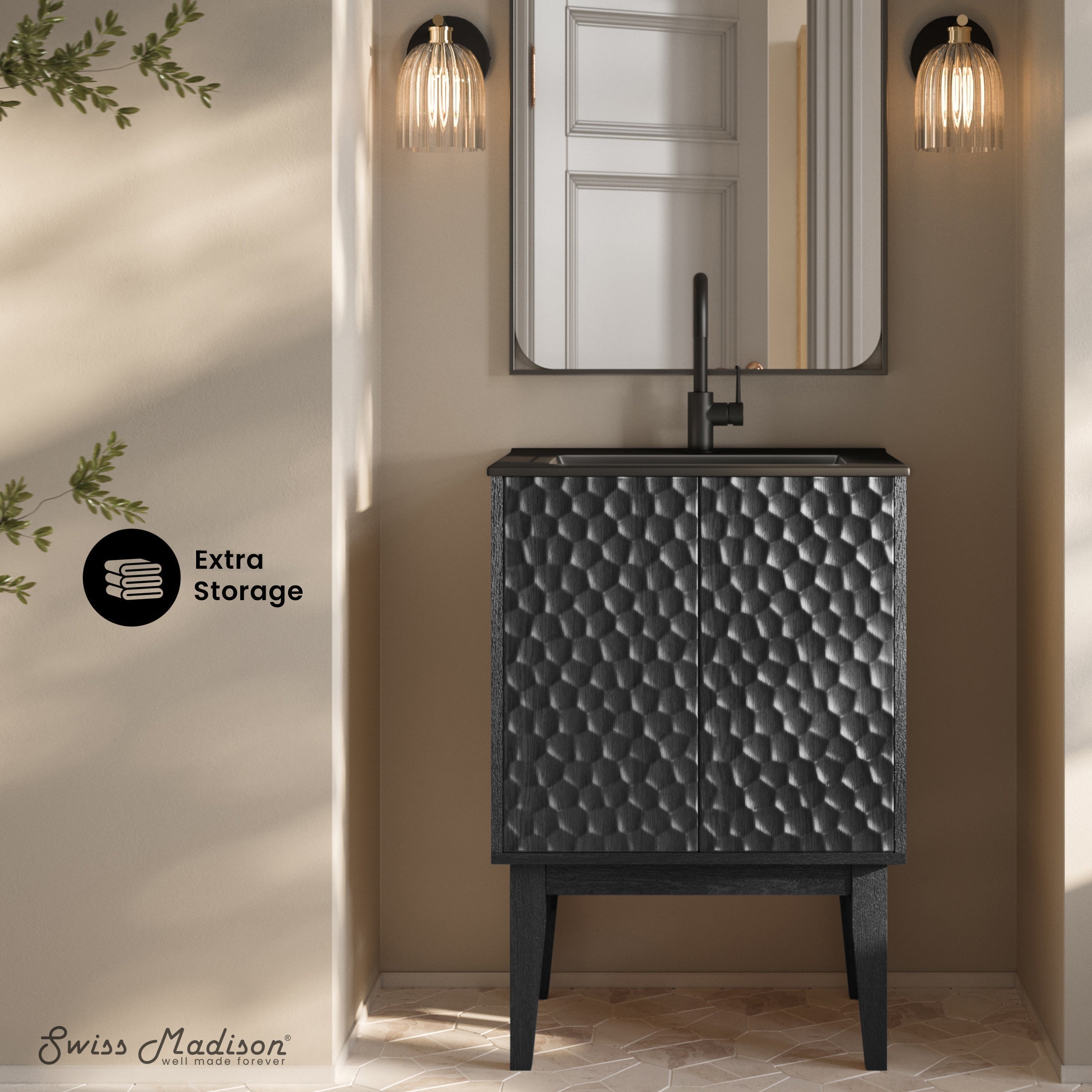 Black Oak / Matte Black / 1-Hole