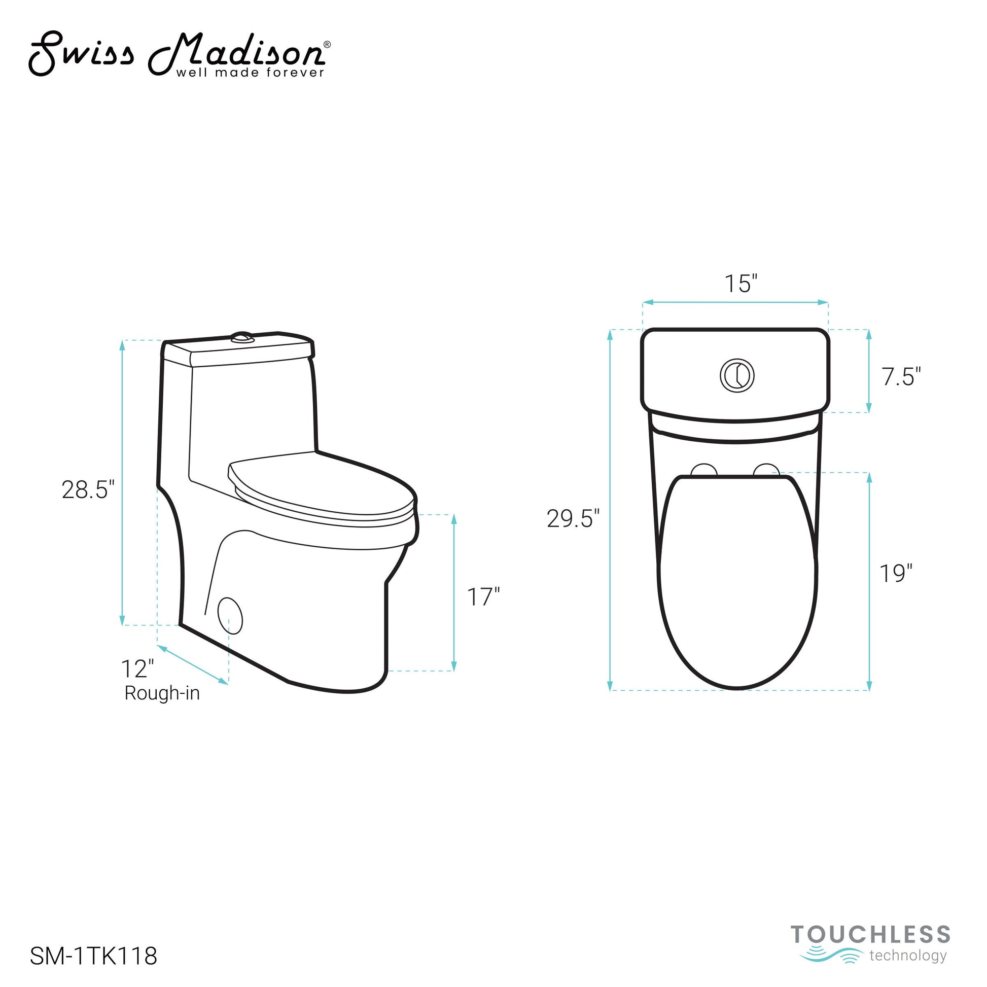 Glossy White / Dual Touchless - Top