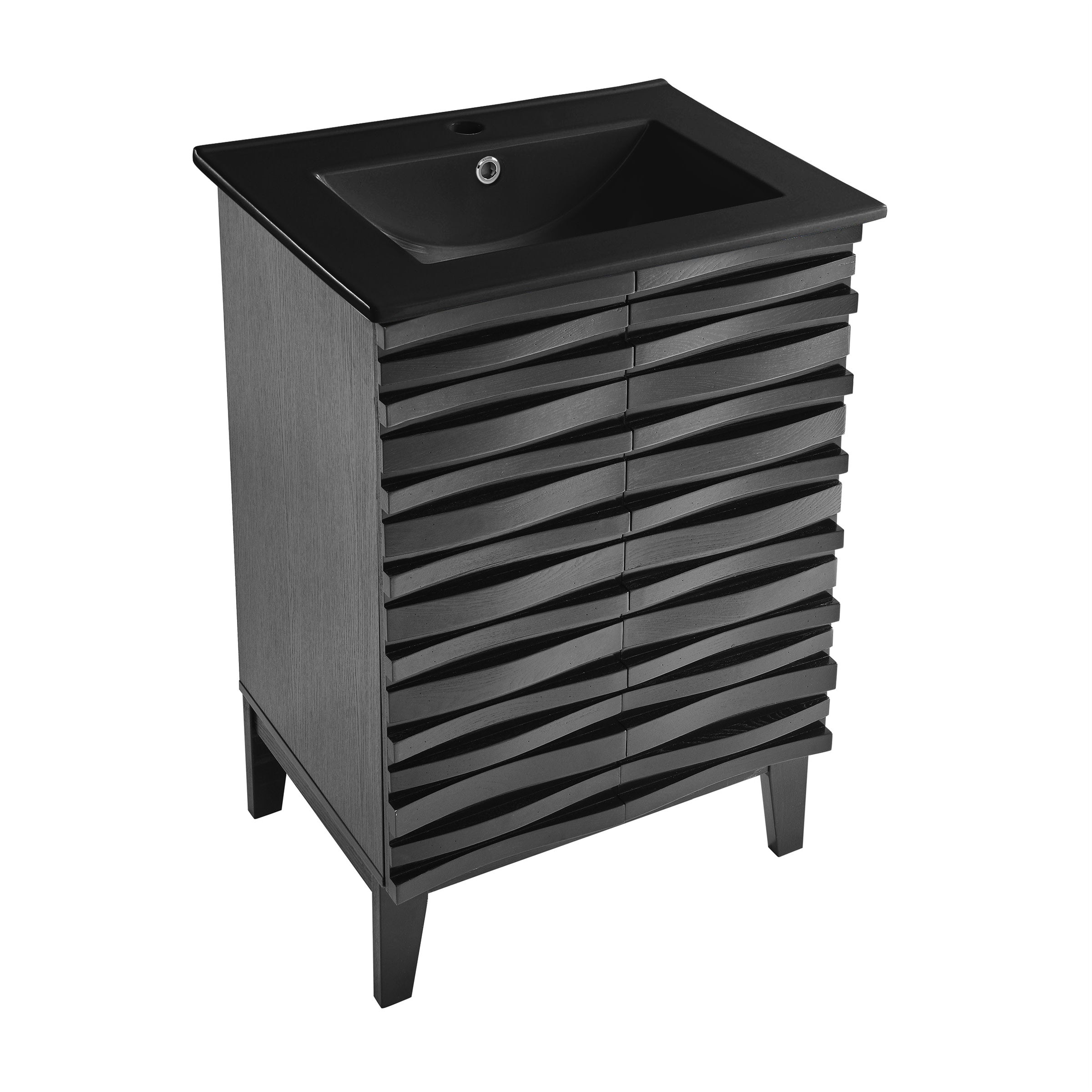 Black Oak / Matte Black / 1-Hole