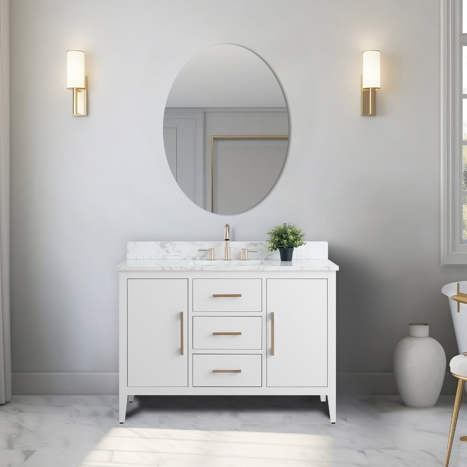 White / Brushed Nickel