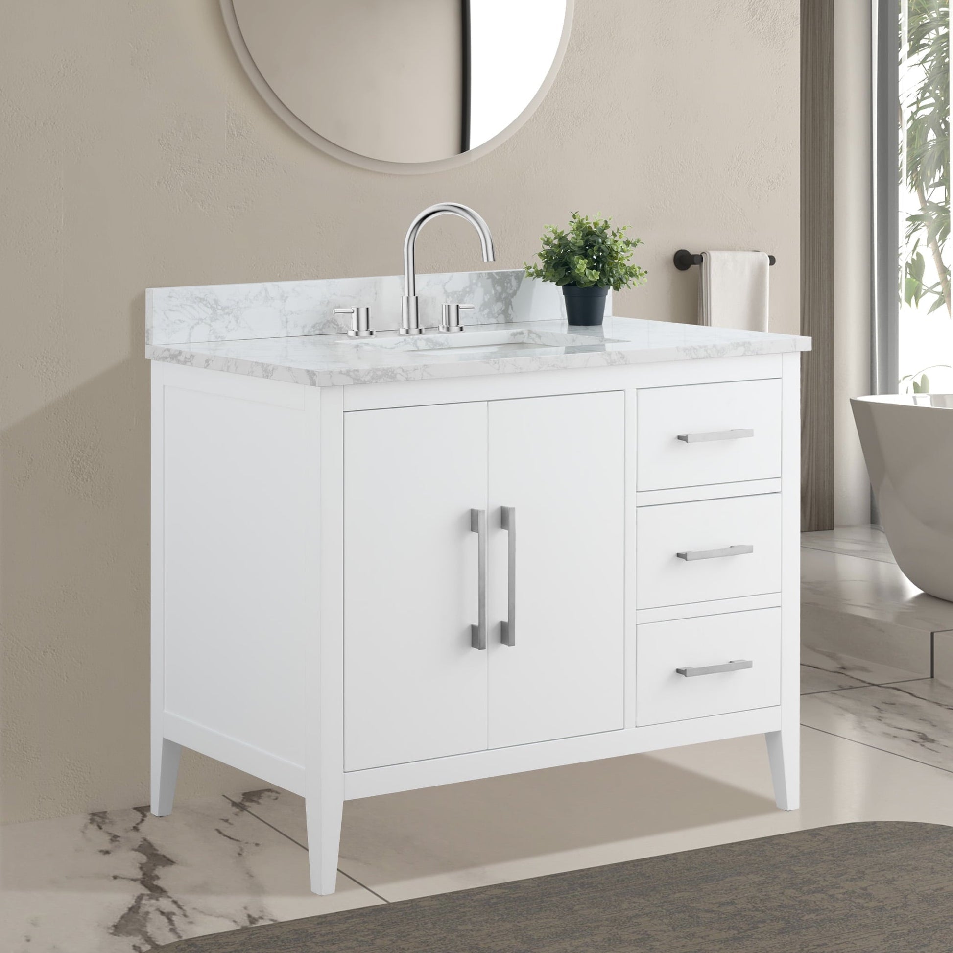 White / Brushed Nickel