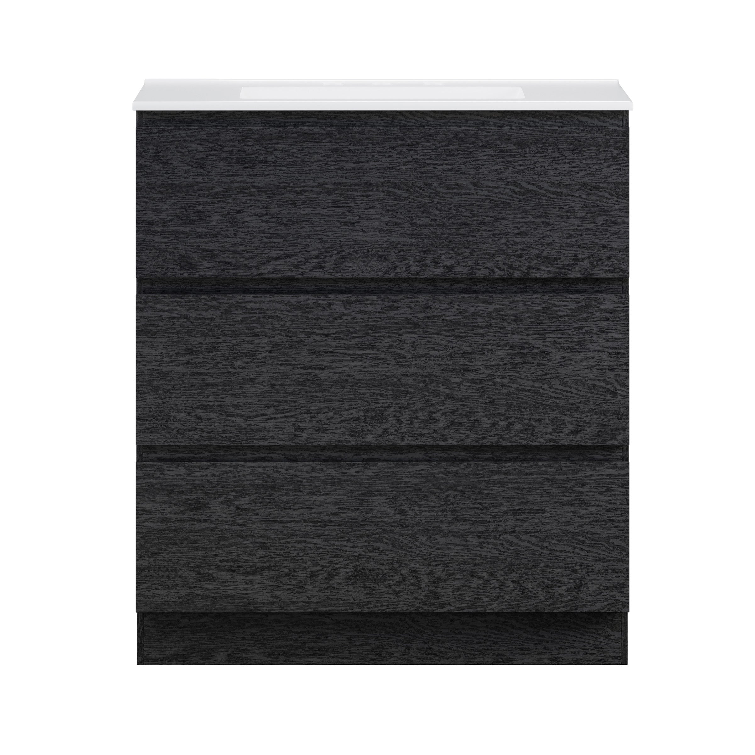Black Oak / Glossy White / 3-Hole