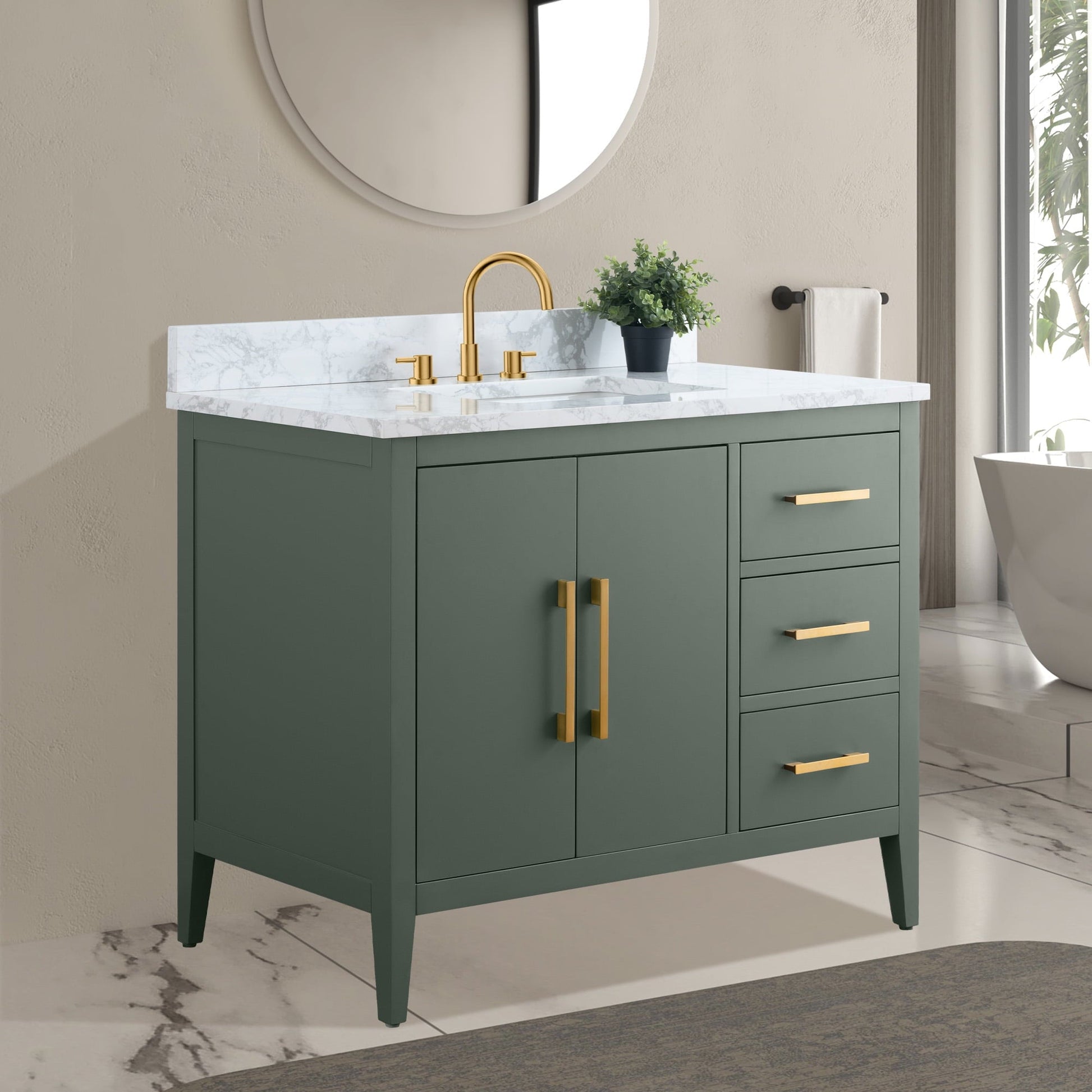 Vintage Green / Golden Brushed