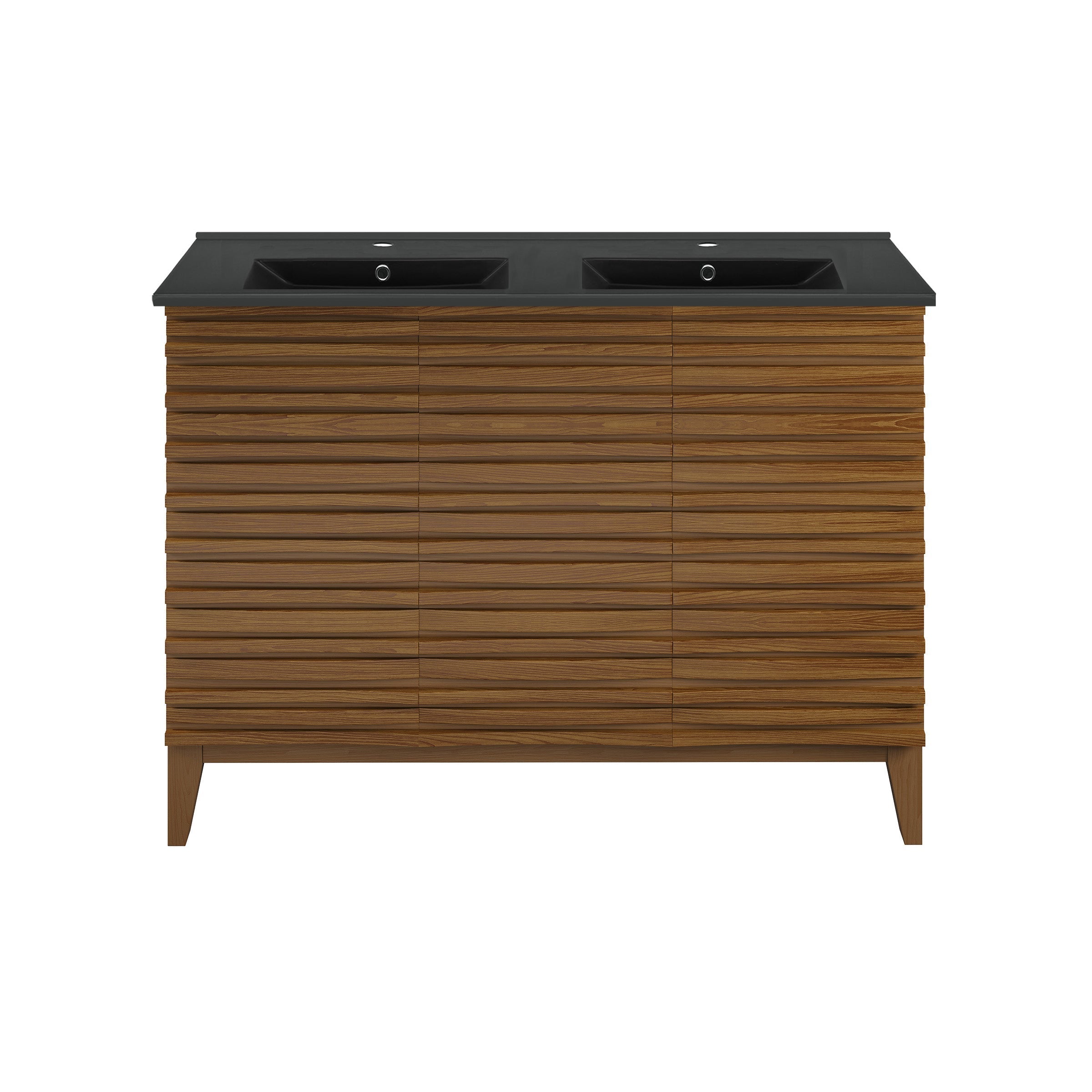 Brown Oak / Matte Black / 1-Hole