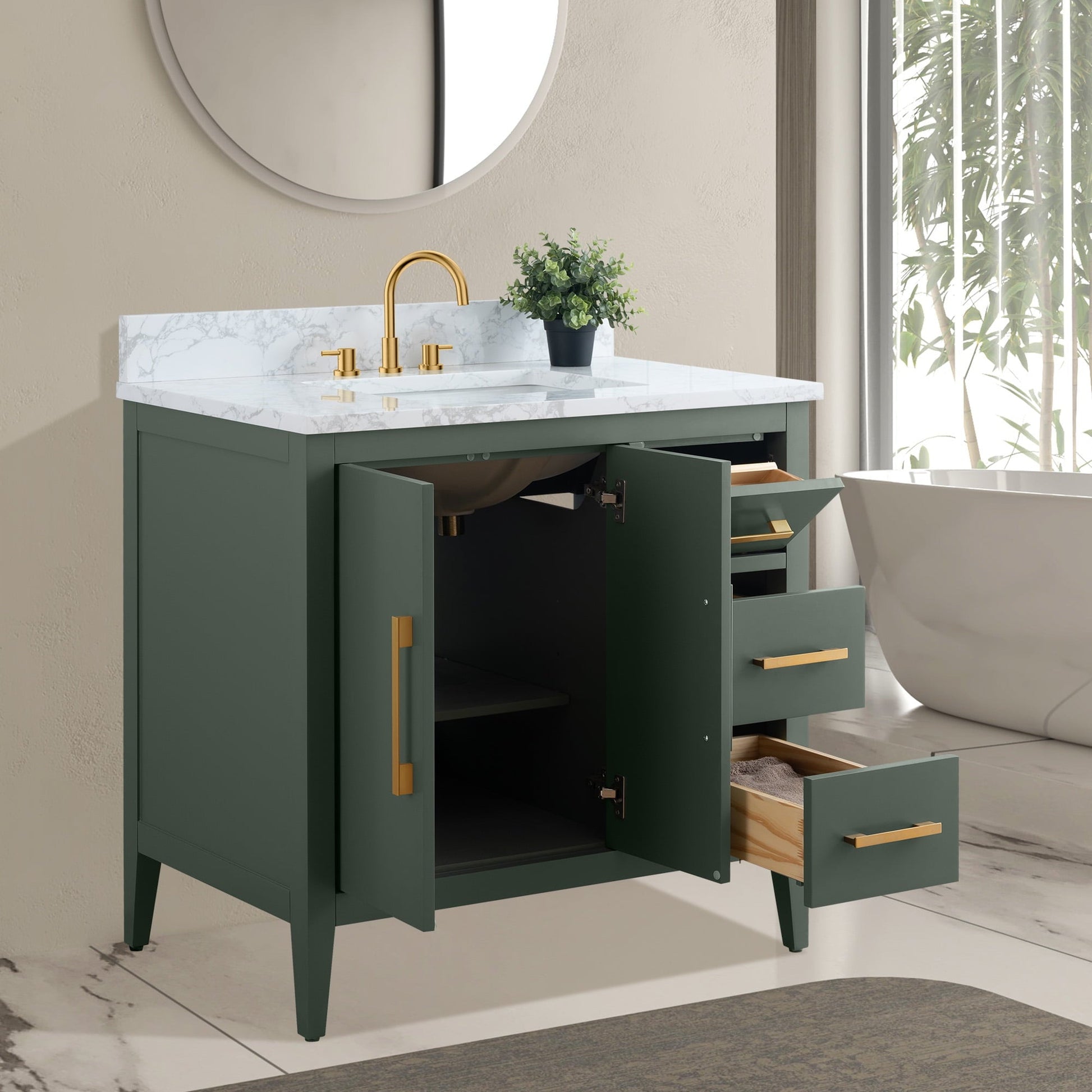 Vintage Green / Golden Brushed