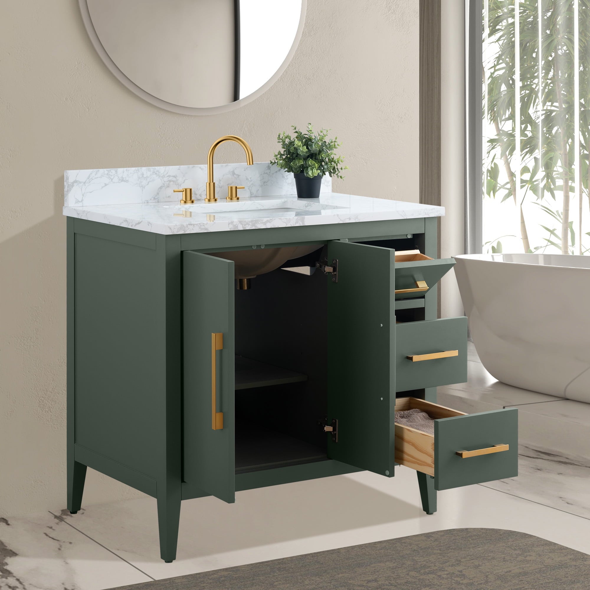 Vintage Green / Golden Brushed