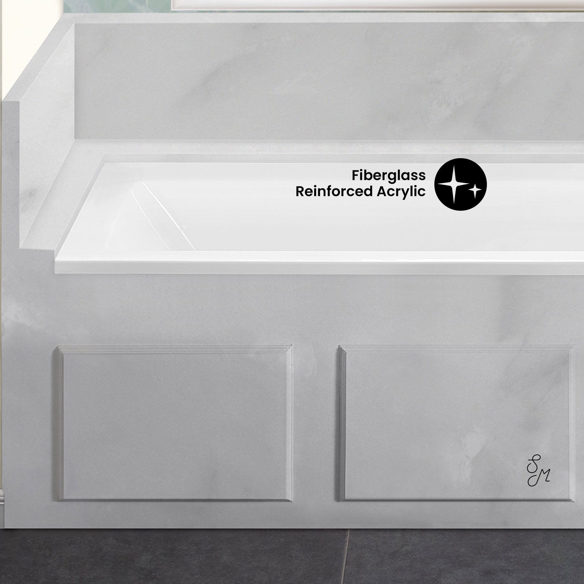 Glossy White / Right / Alcove - No Apron